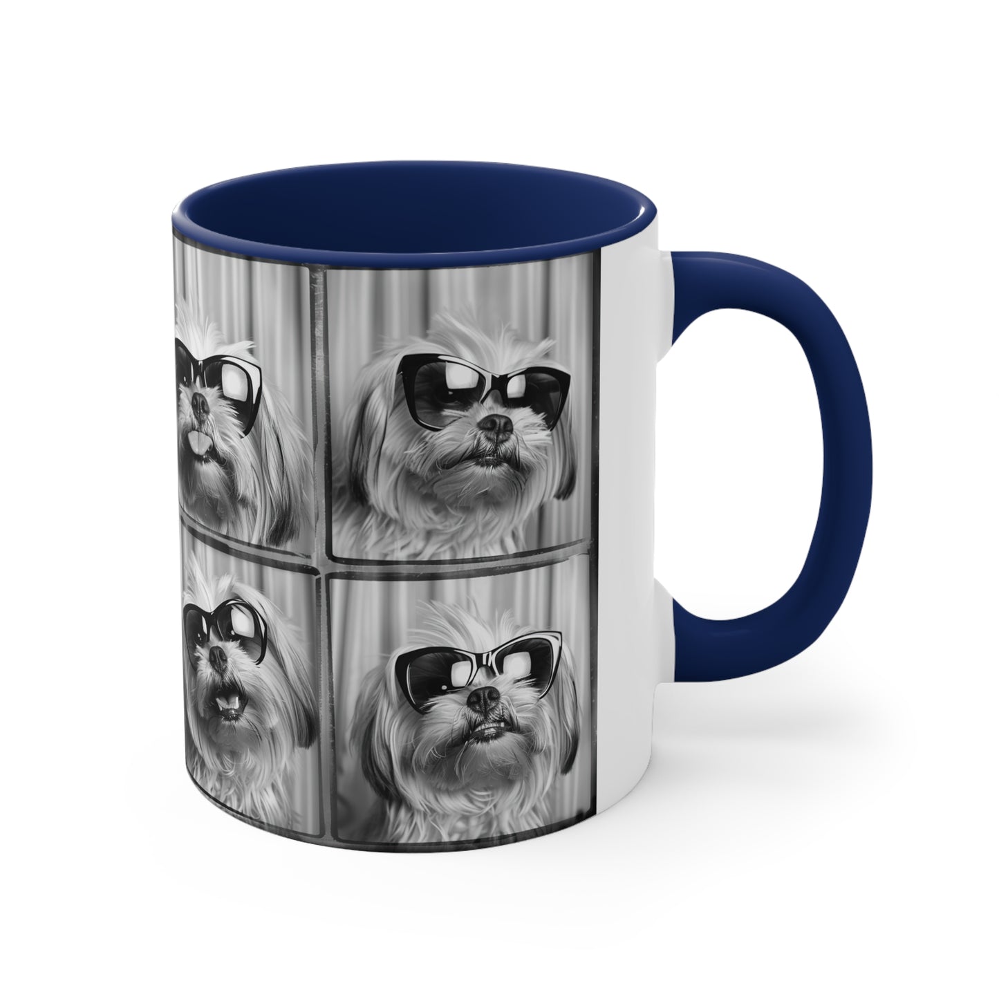Shih Tzu Photo Booth Accent Coffee Mug, 11oz