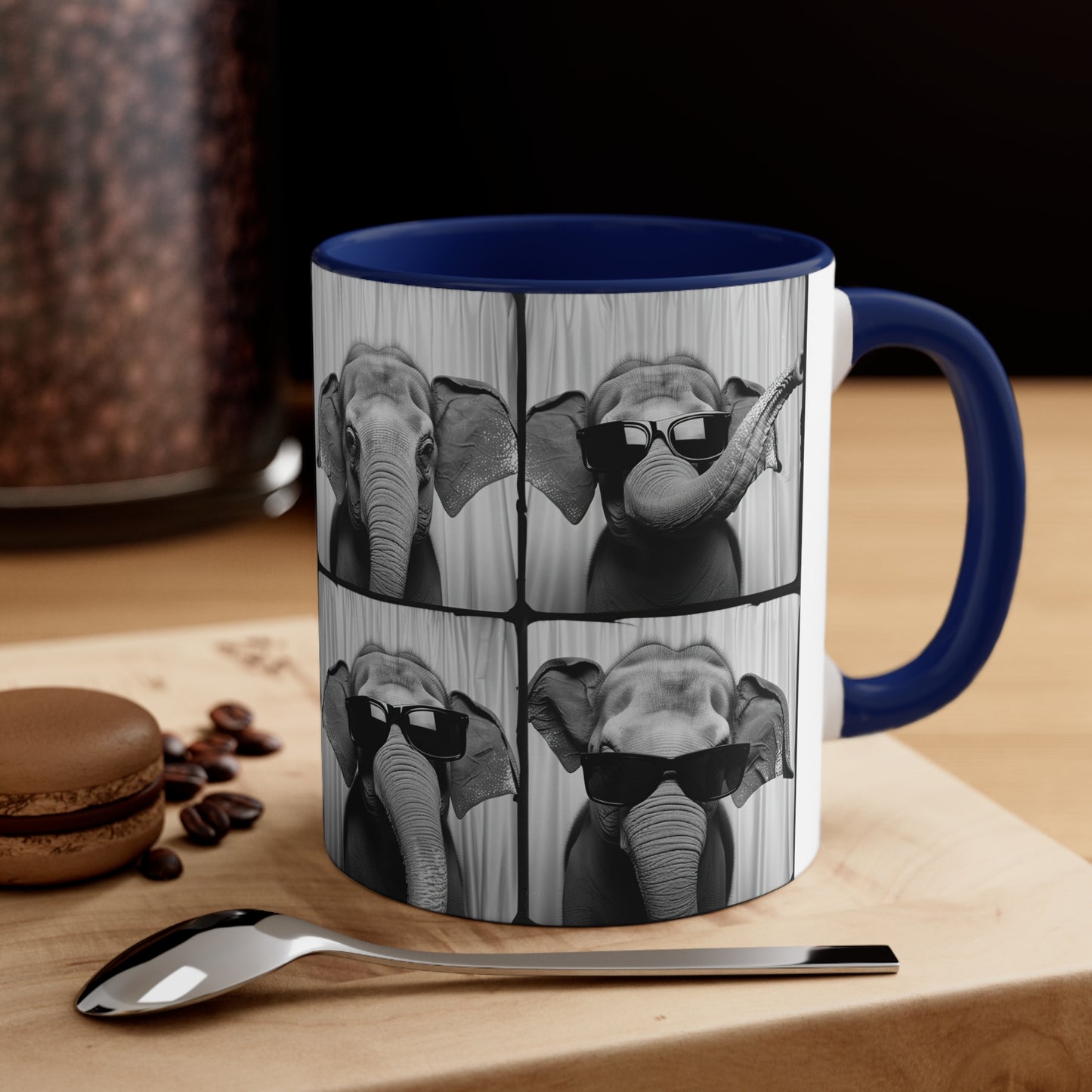 Elephant Photo Booth Accent Coffee Mug, 11oz