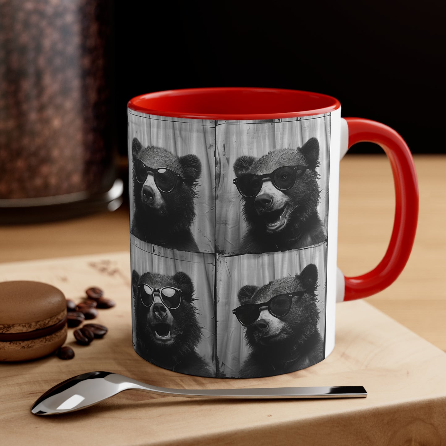 Bear Photo Booth Accent Coffee Mug, 11oz