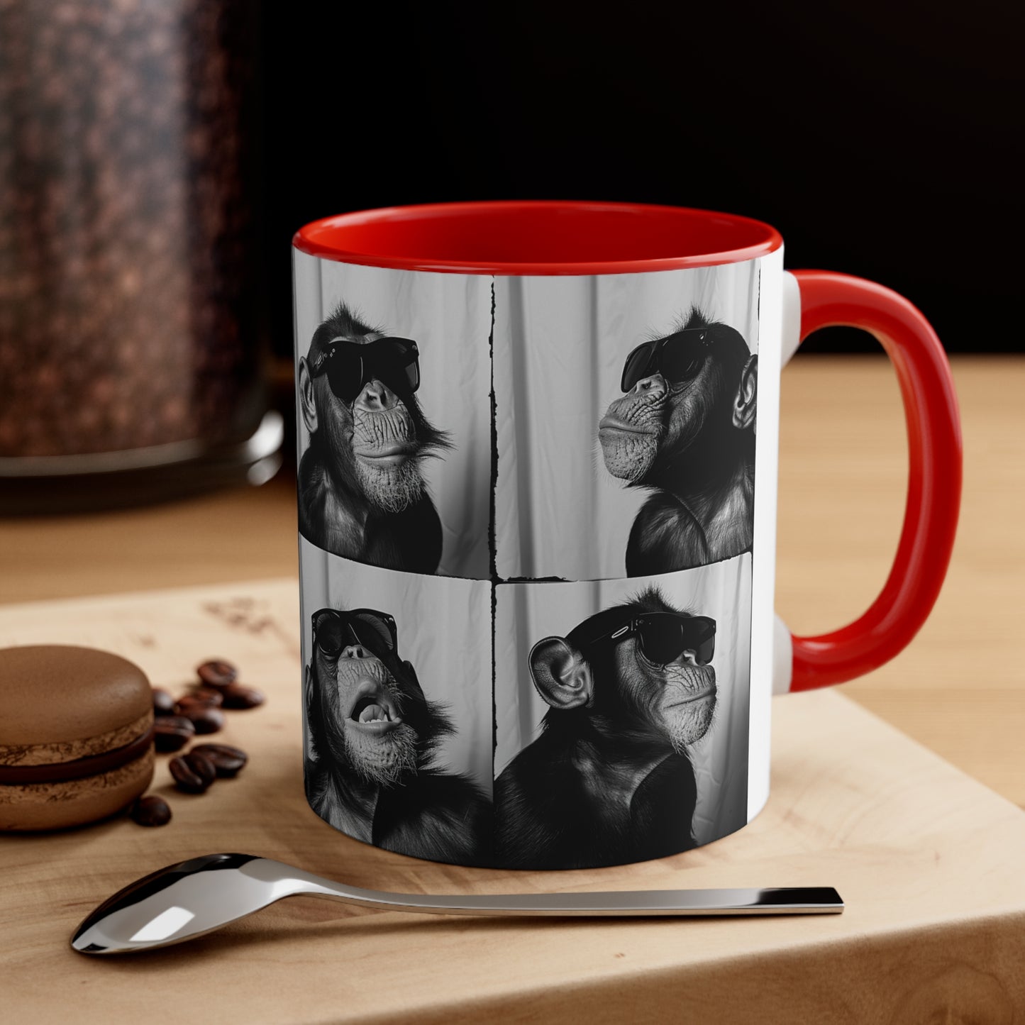 Monkey Photo Booth Accent Coffee Mug, 11oz