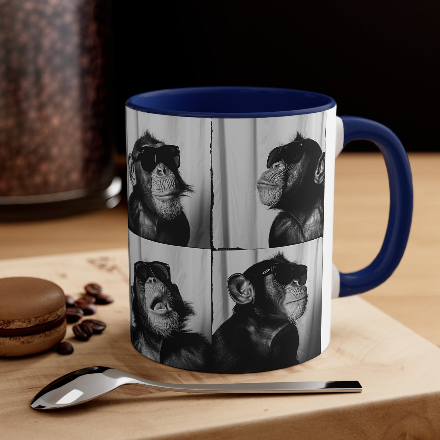 Monkey Photo Booth Accent Coffee Mug, 11oz