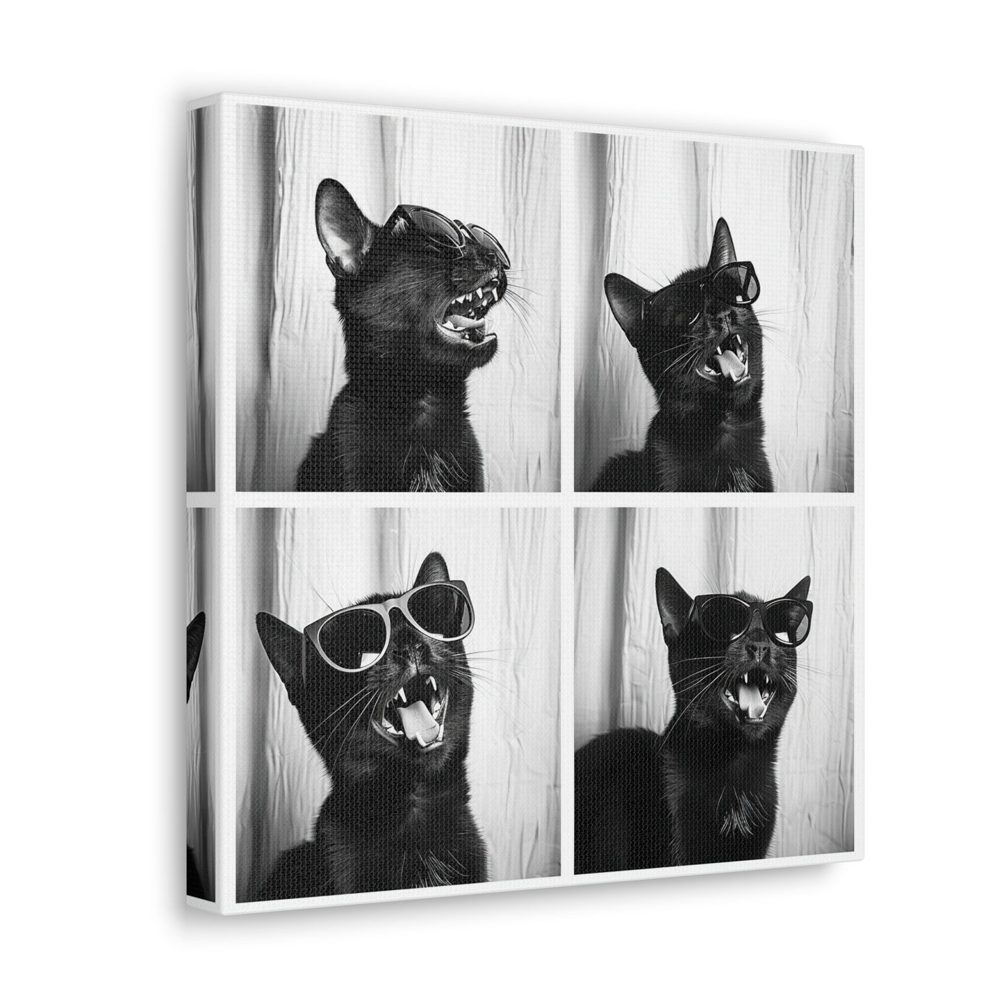 Black Cat Photo Booth Canvas