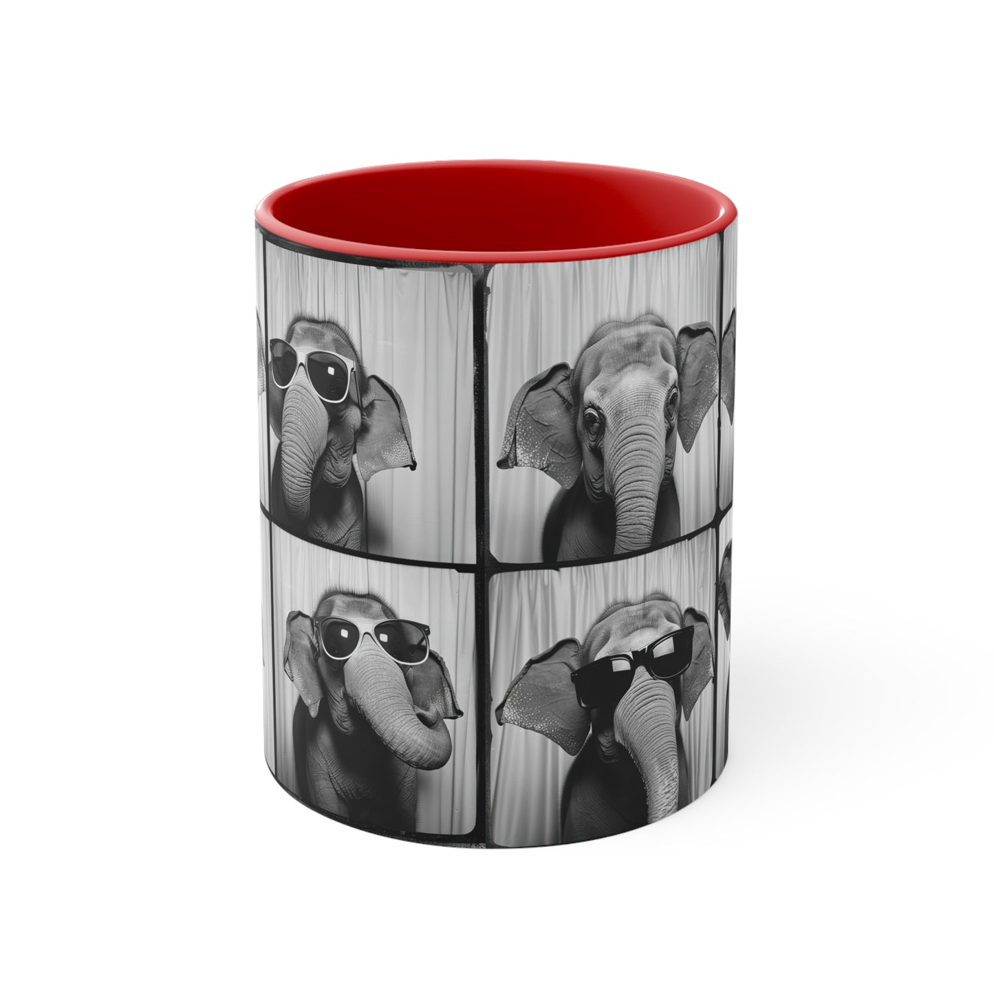 Elephant Photo Booth Accent Coffee Mug, 11oz
