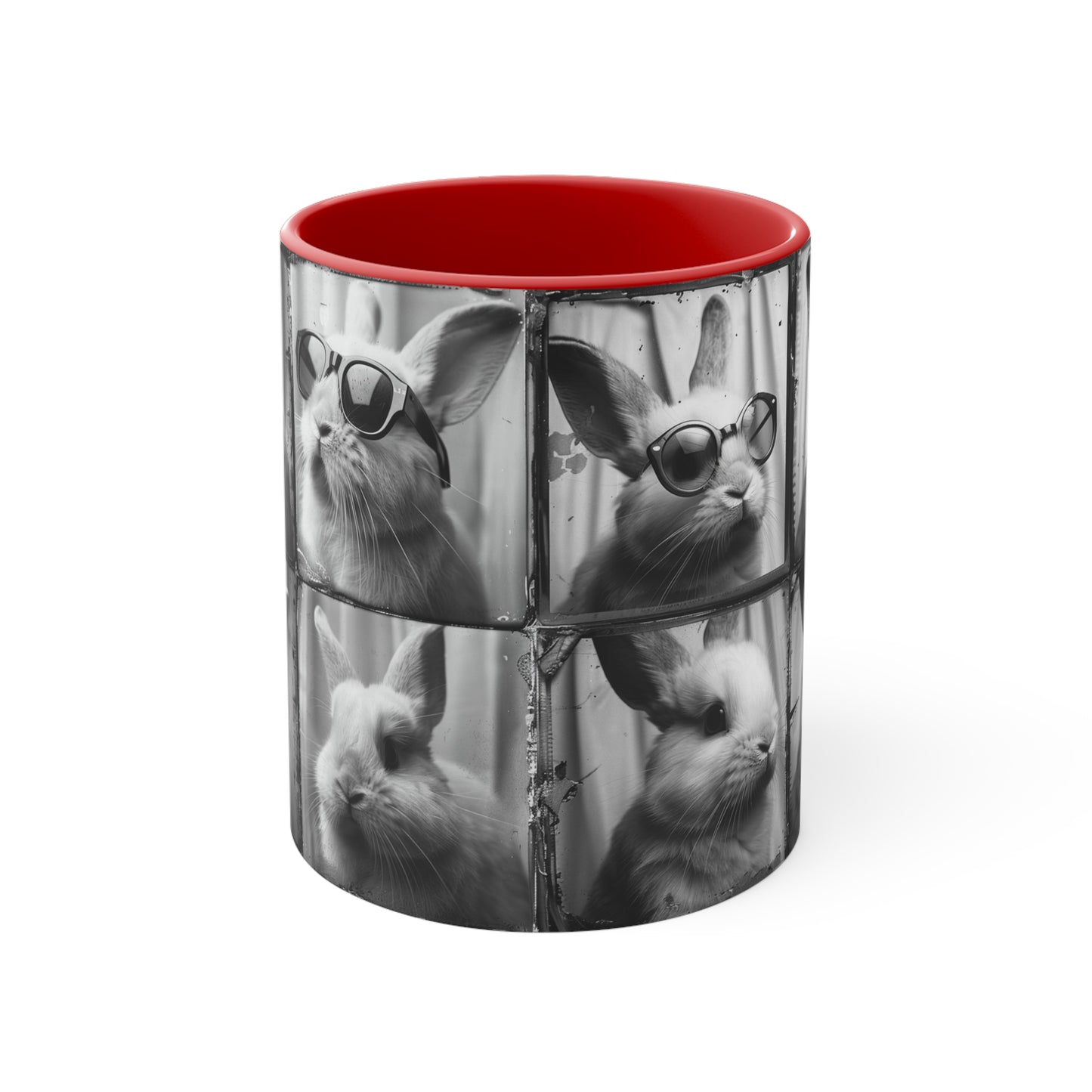Rabbit Photo Booth Accent Coffee Mug, 11oz