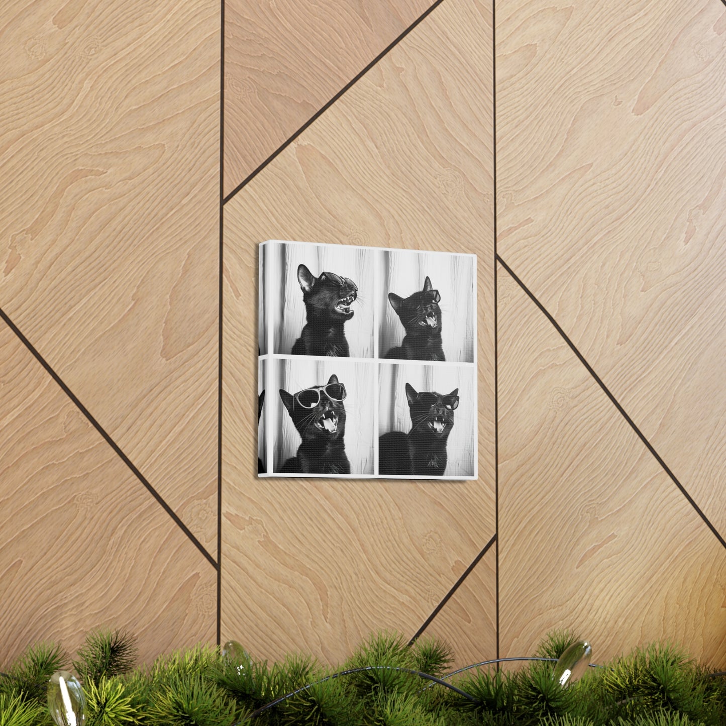 Black Cat Photo Booth Canvas