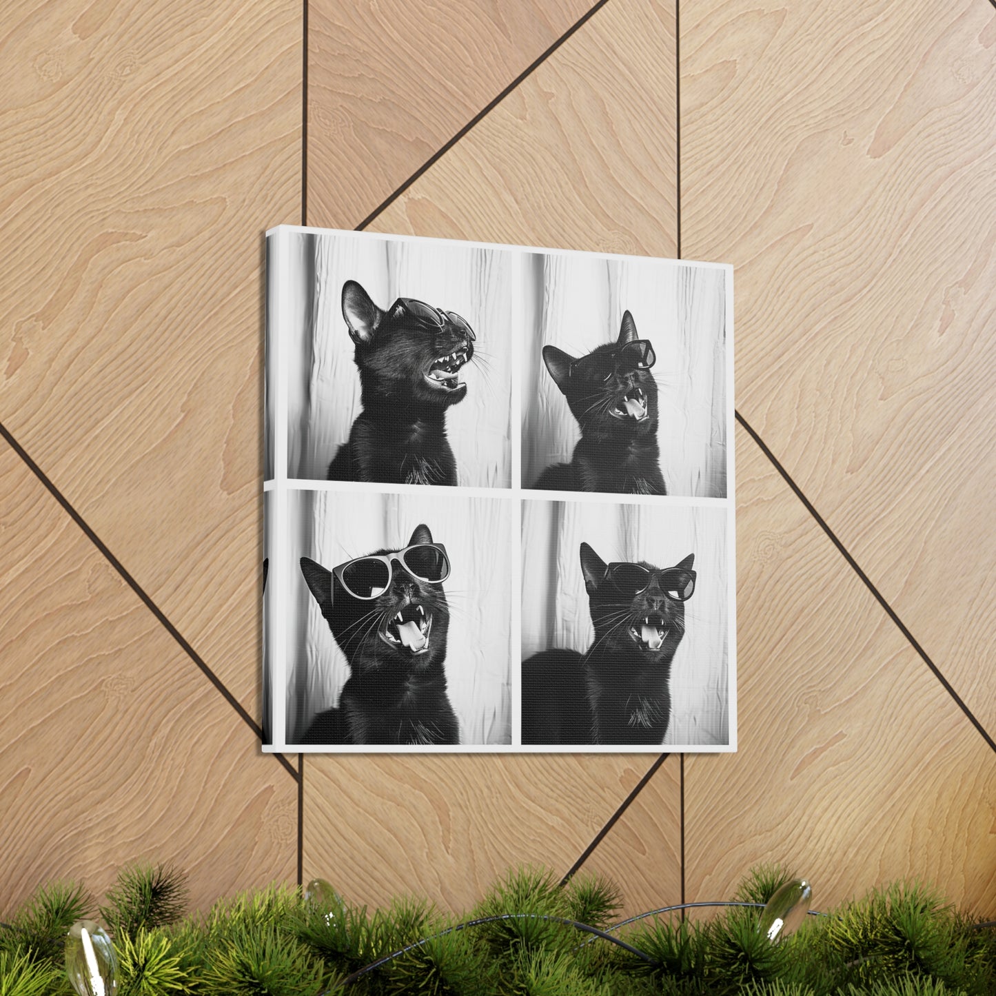 Black Cat Photo Booth Canvas