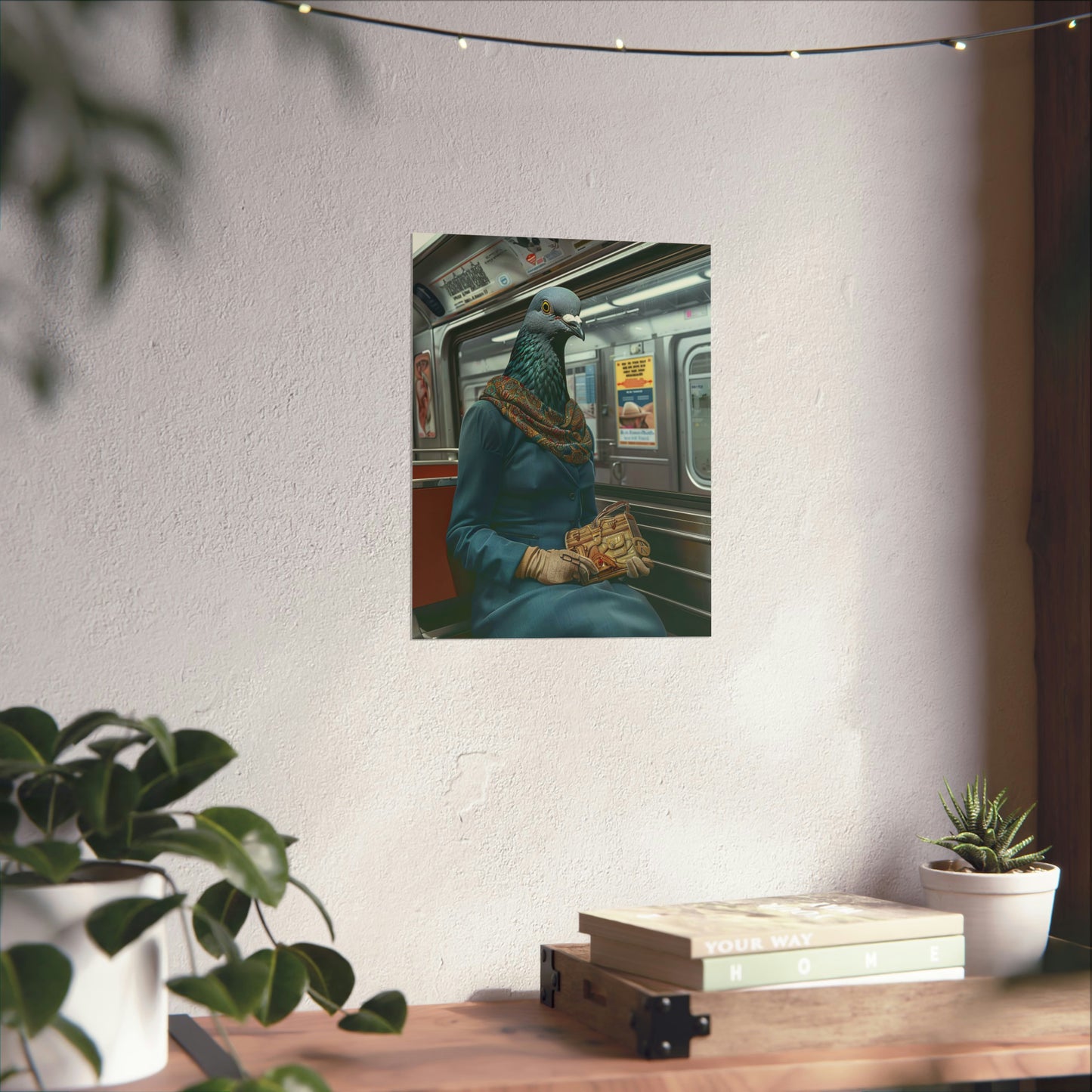 Pigeon in NY Subway, Pigeon Wall Art