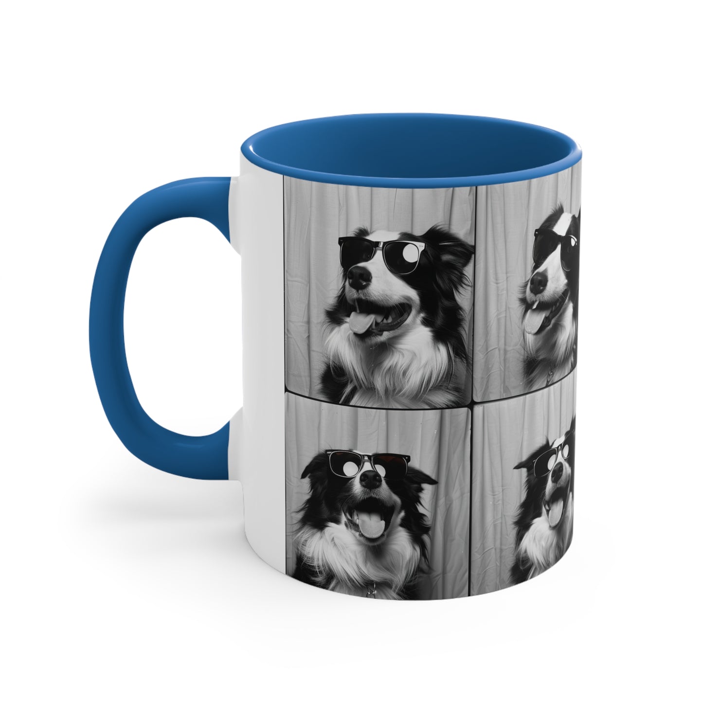 Border Collie Photo Booth Accent Coffee Mug, 11oz