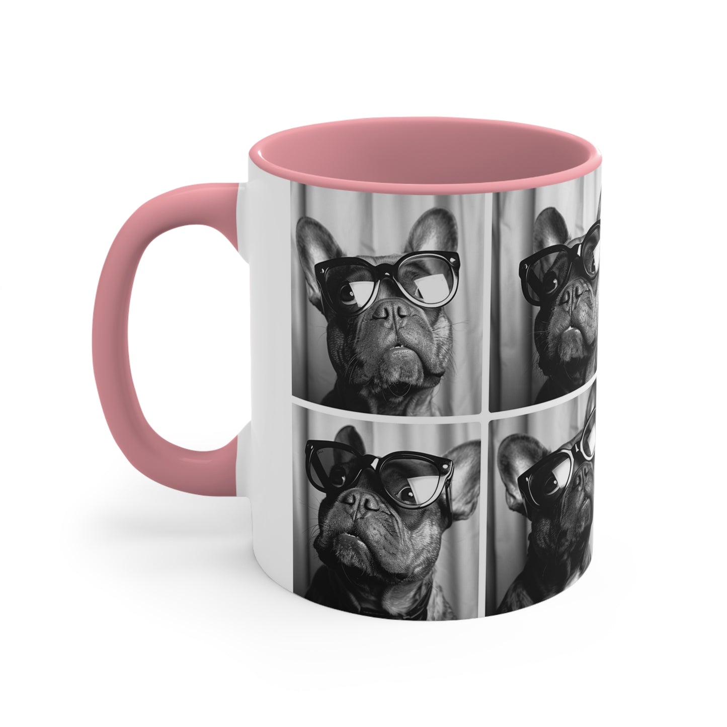 French Bulldog Photo Booth Accent Coffee Mug, 11oz