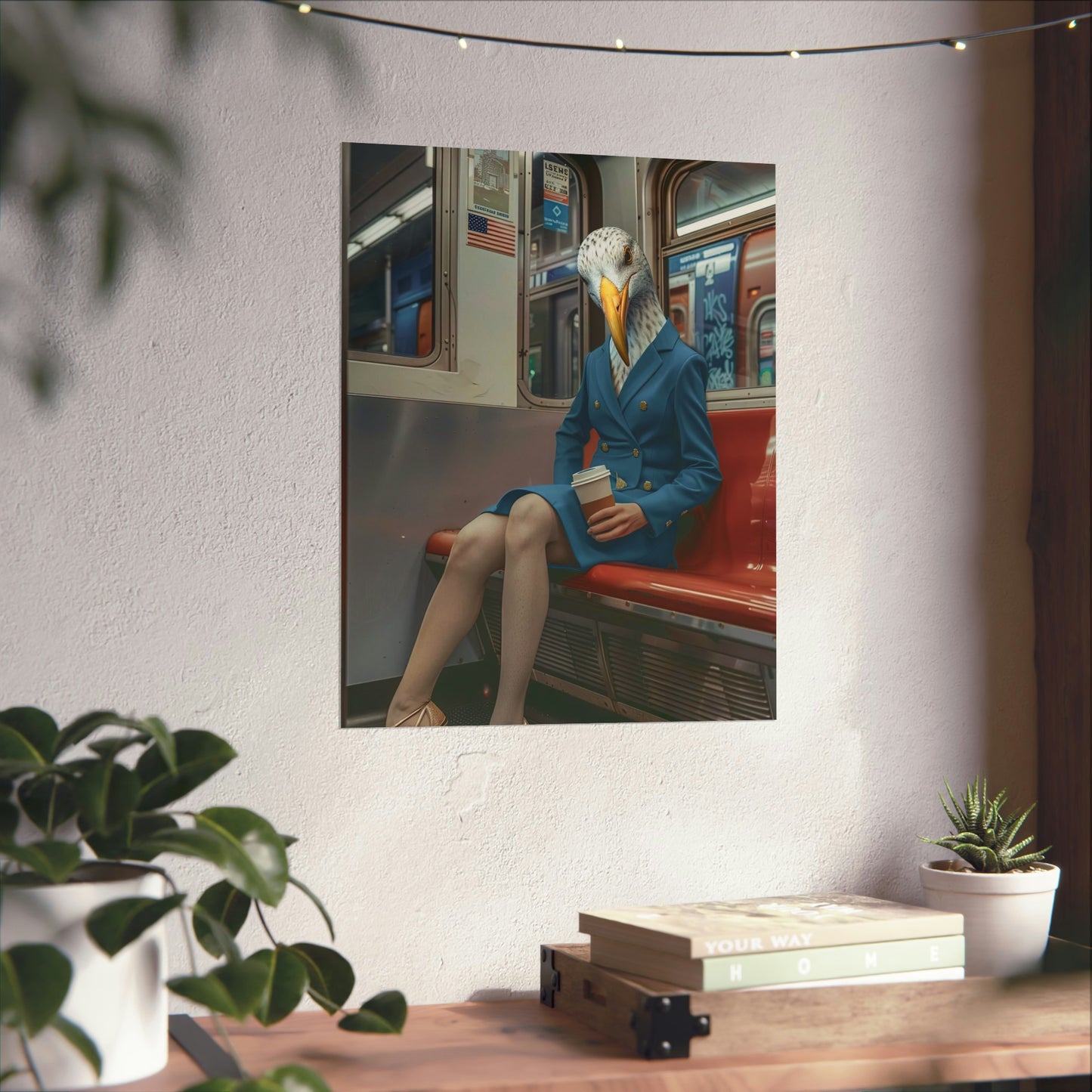 Seagull in NY Subway, Seagull Wall Art