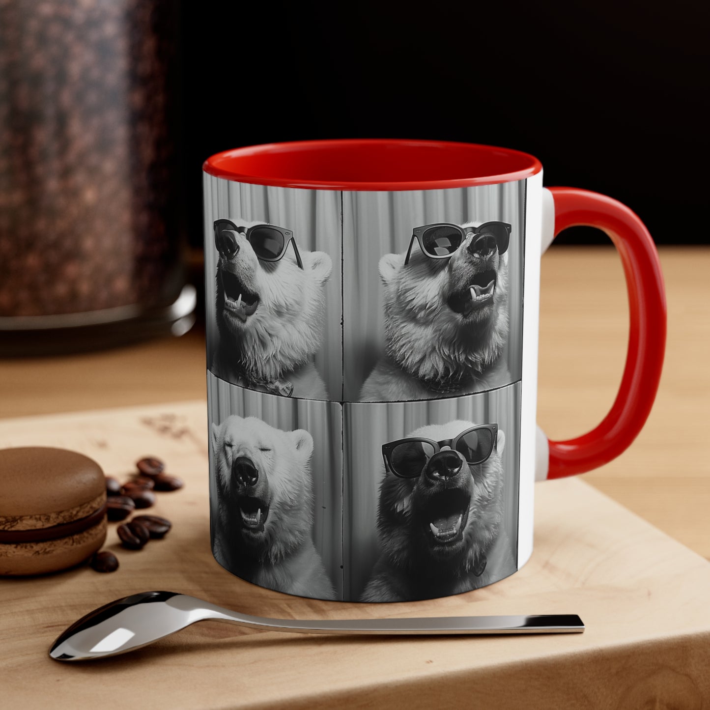 Polar Bear Photo Booth Accent Coffee Mug, 11oz