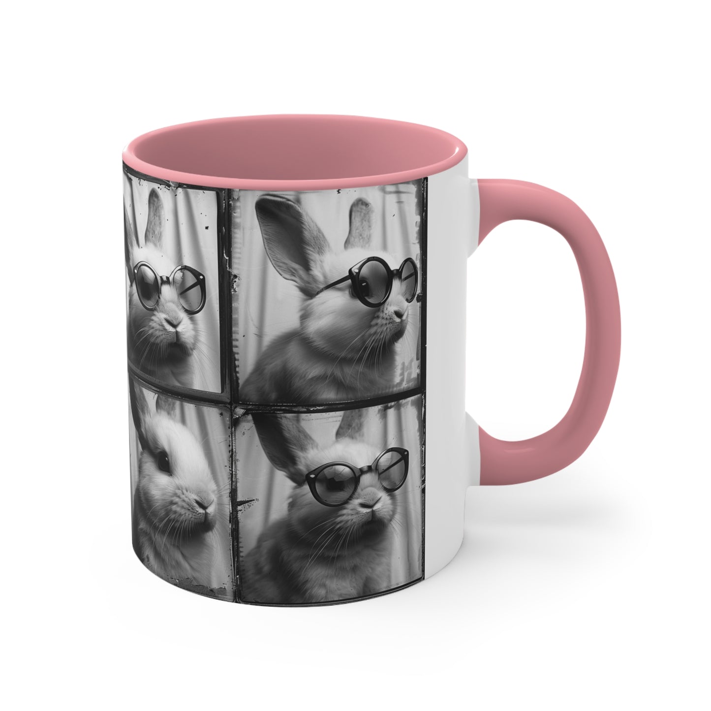 Rabbit Photo Booth Accent Coffee Mug, 11oz