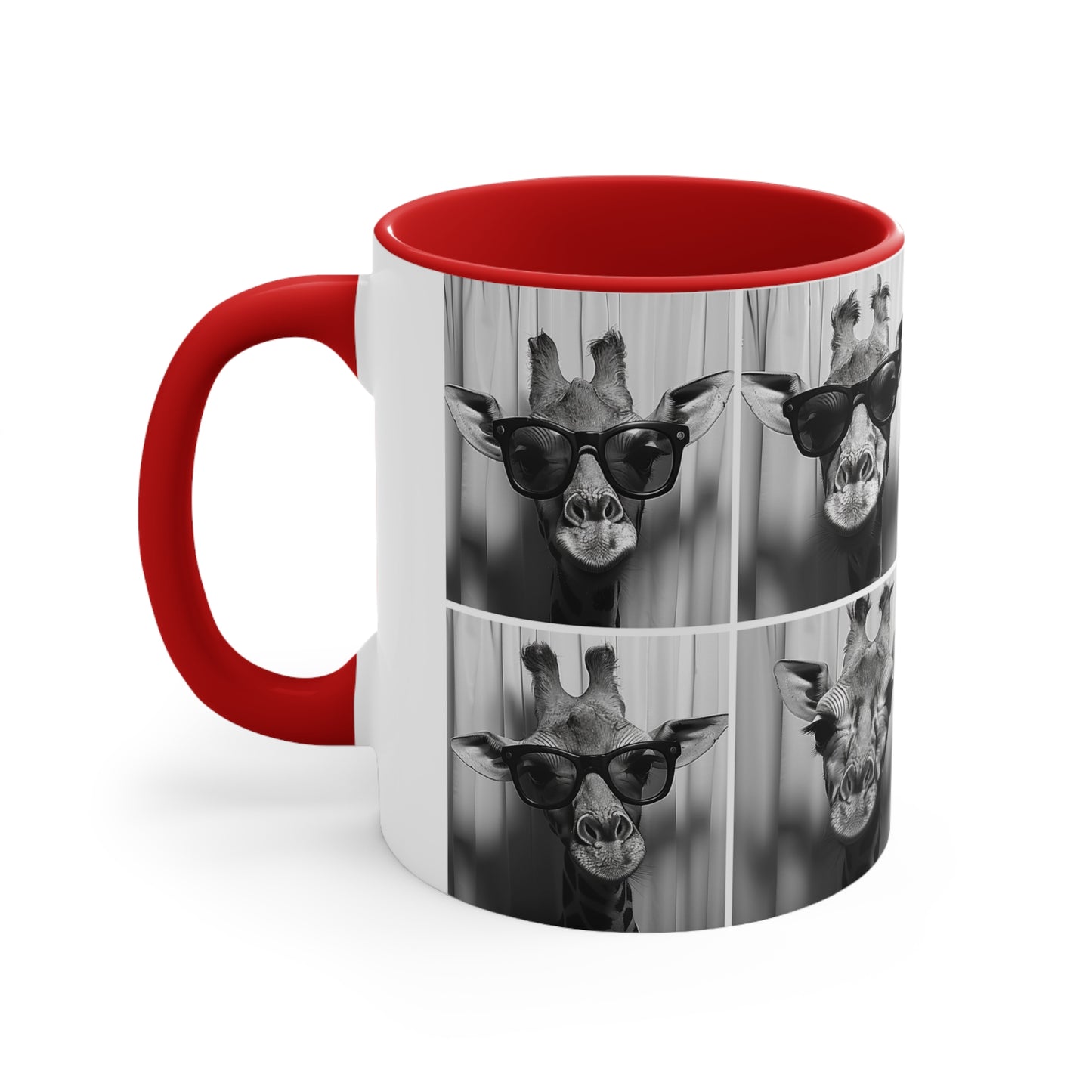 Giraffe Photo Booth Accent Coffee Mug, 11oz