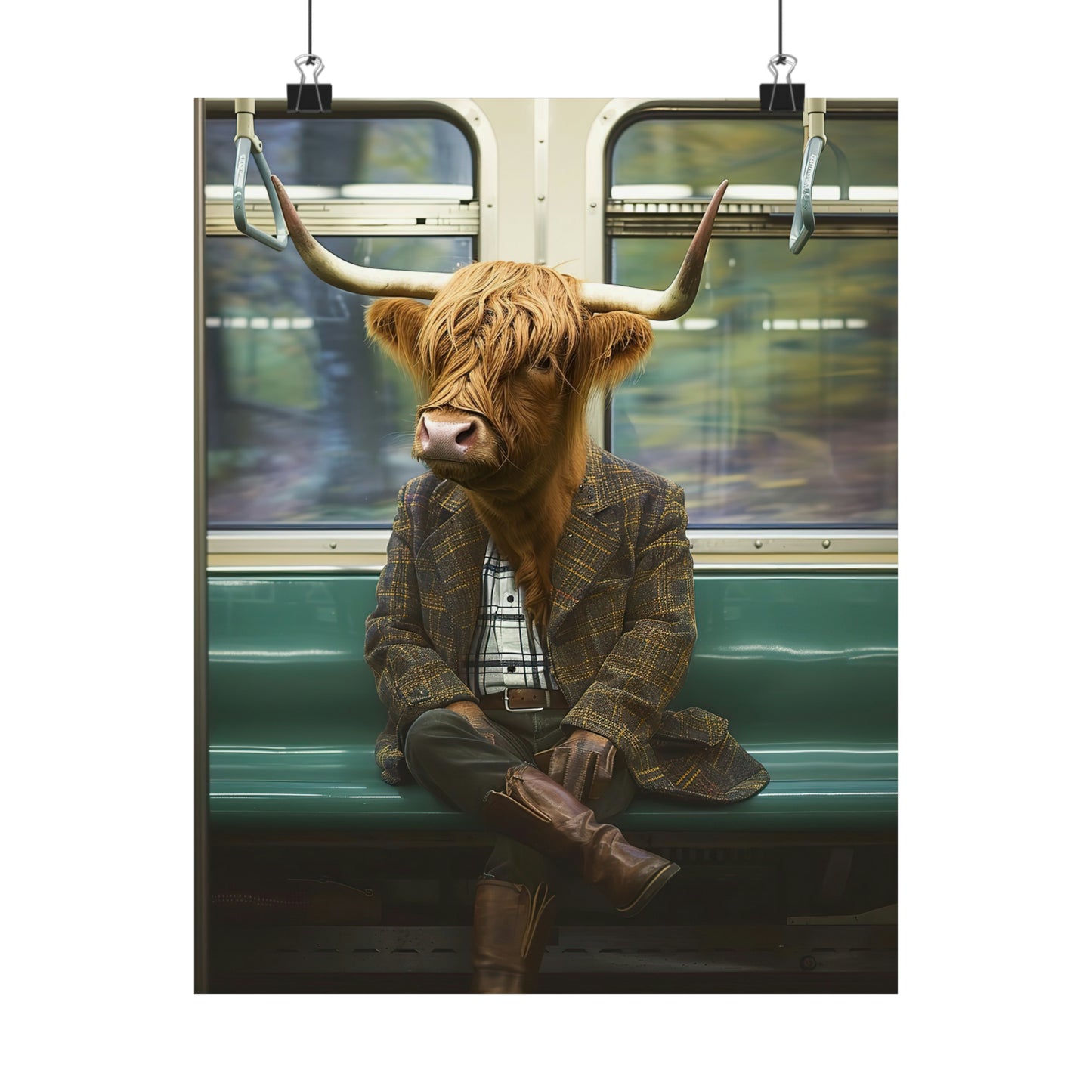 Highland Cattle Subway, Highland Cattle Wall Art