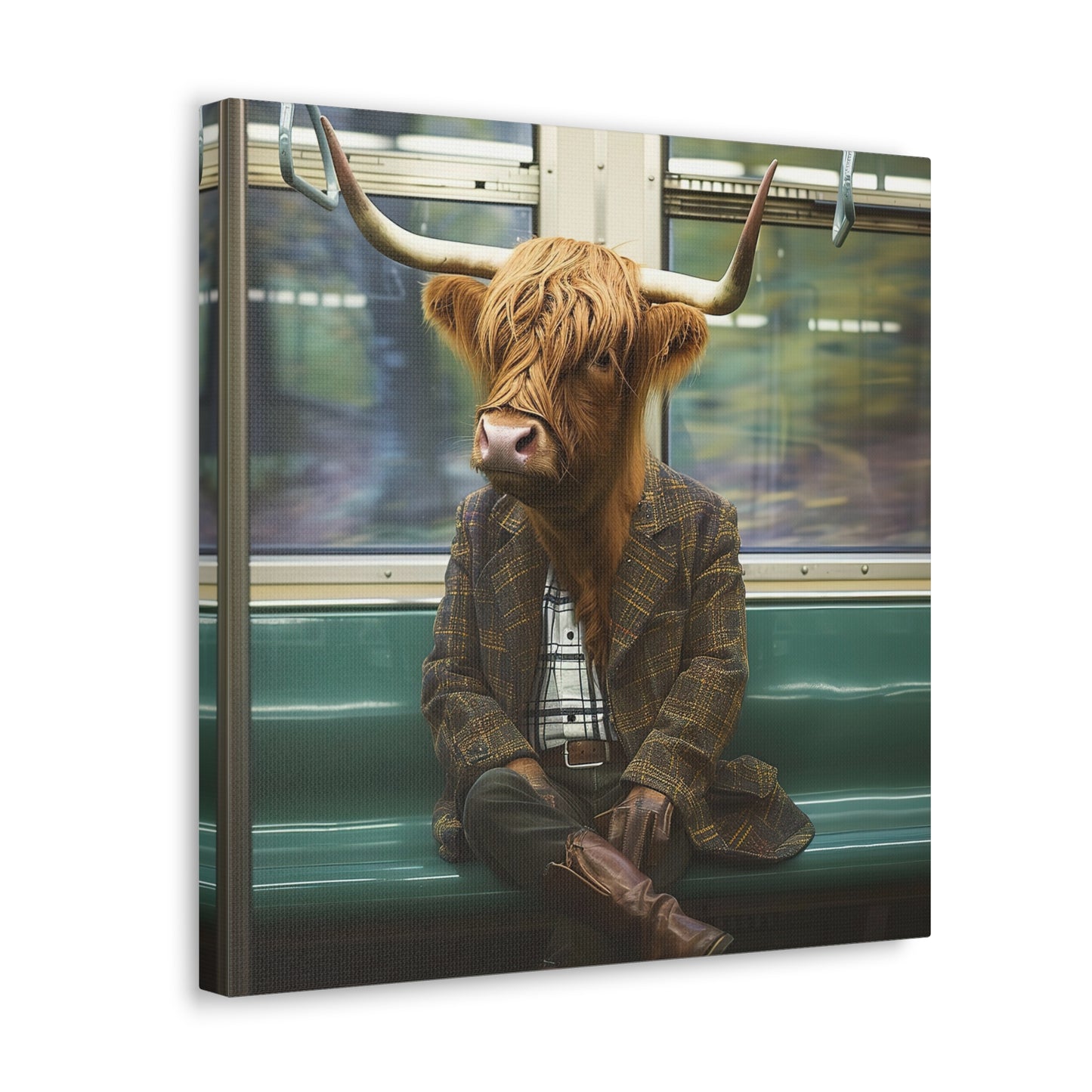 Highland Cattle Subway Canvas