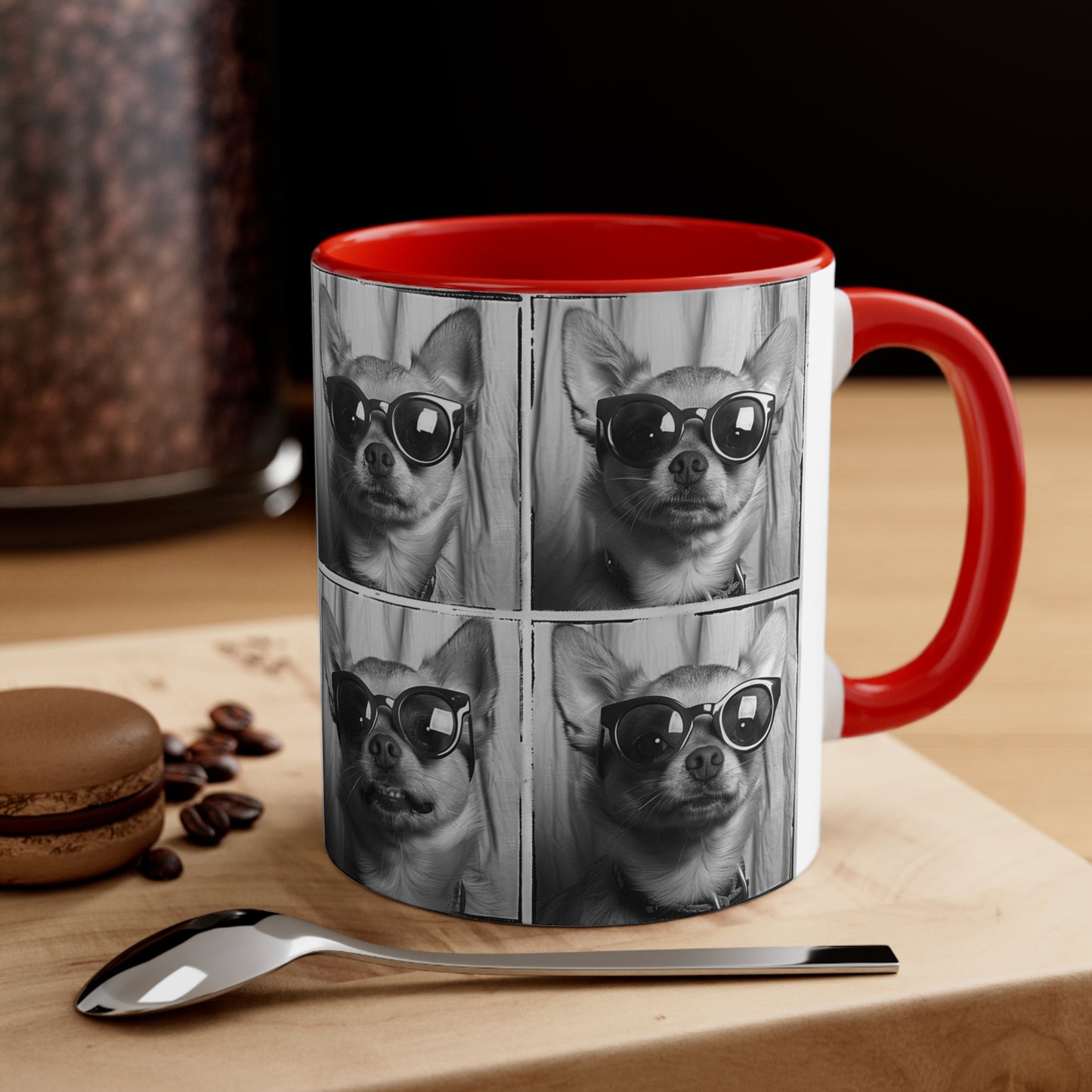 Chihuahua Photo Booth Accent Coffee Mug, 11oz