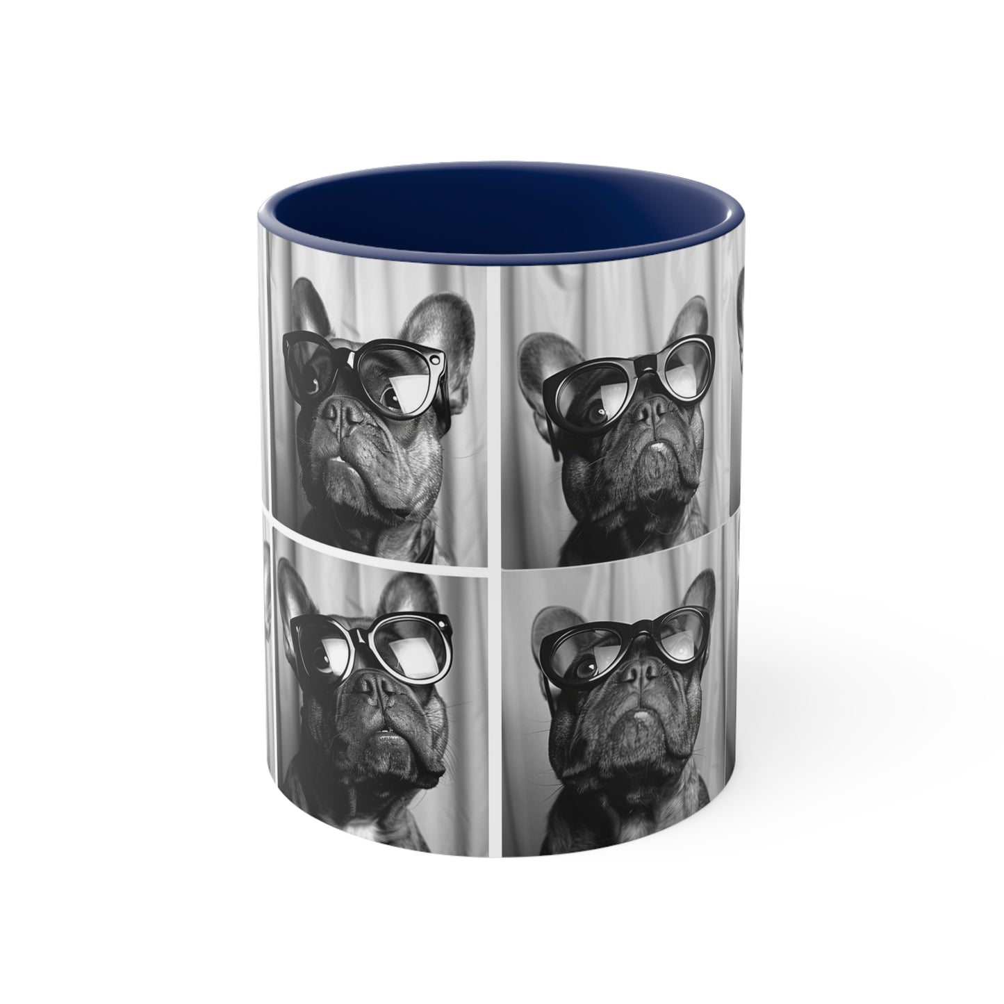 French Bulldog Photo Booth Accent Coffee Mug, 11oz