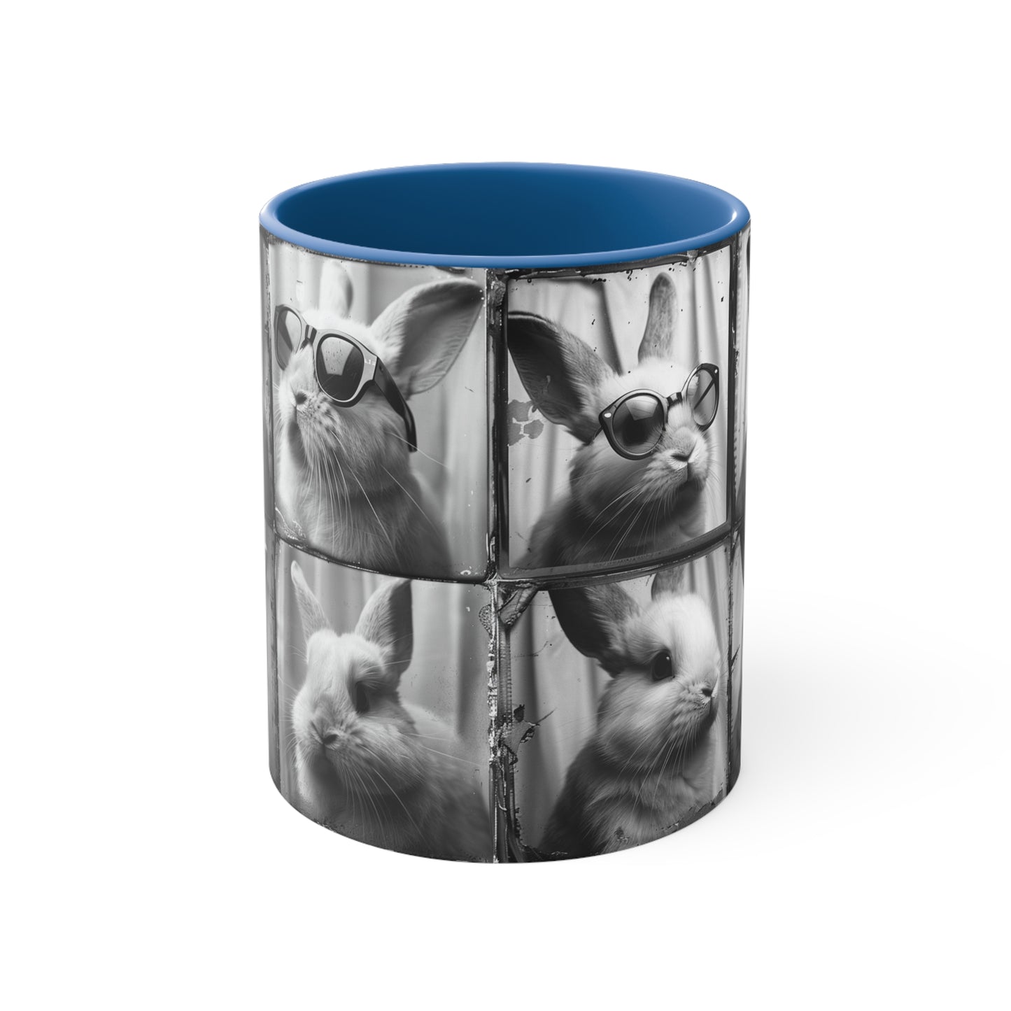 Rabbit Photo Booth Accent Coffee Mug, 11oz