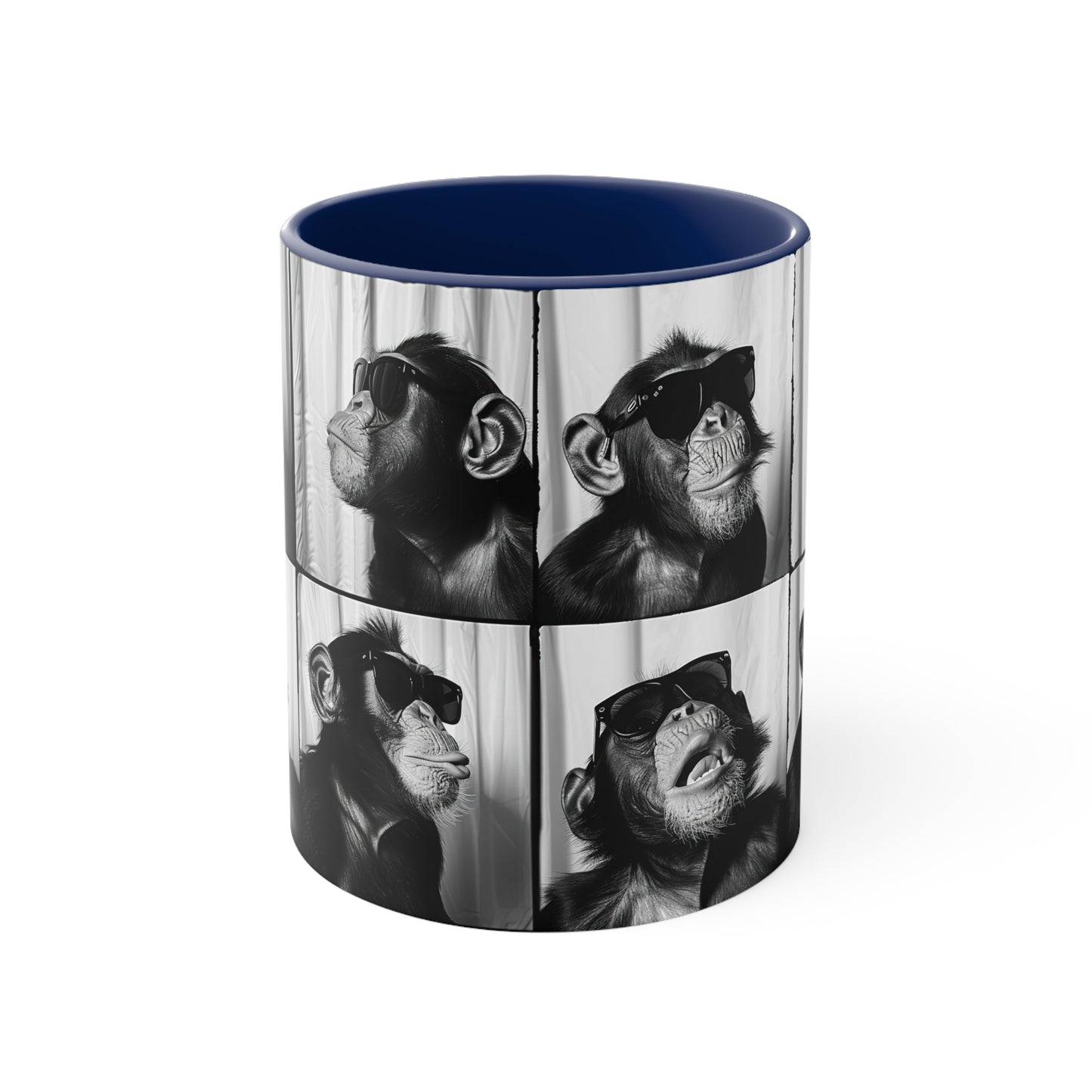 Monkey Photo Booth Accent Coffee Mug, 11oz