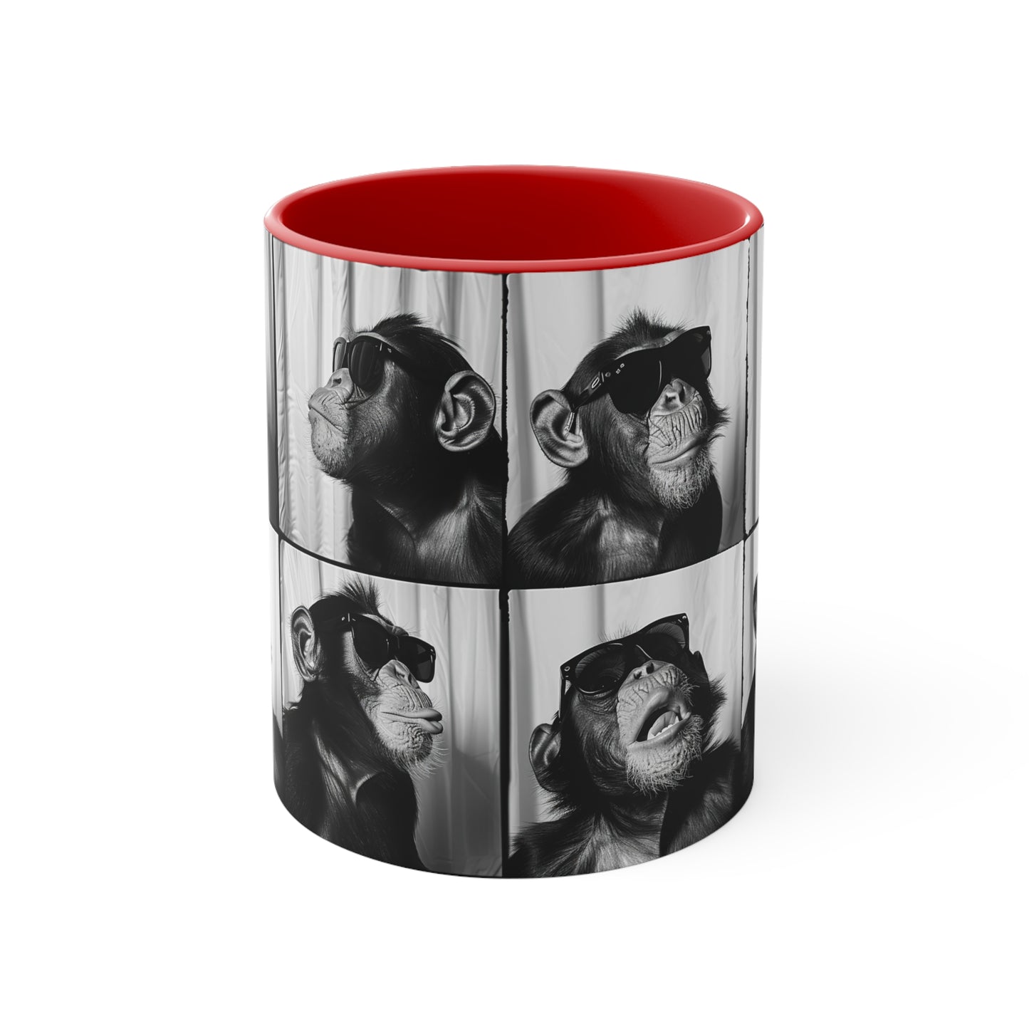 Monkey Photo Booth Accent Coffee Mug, 11oz