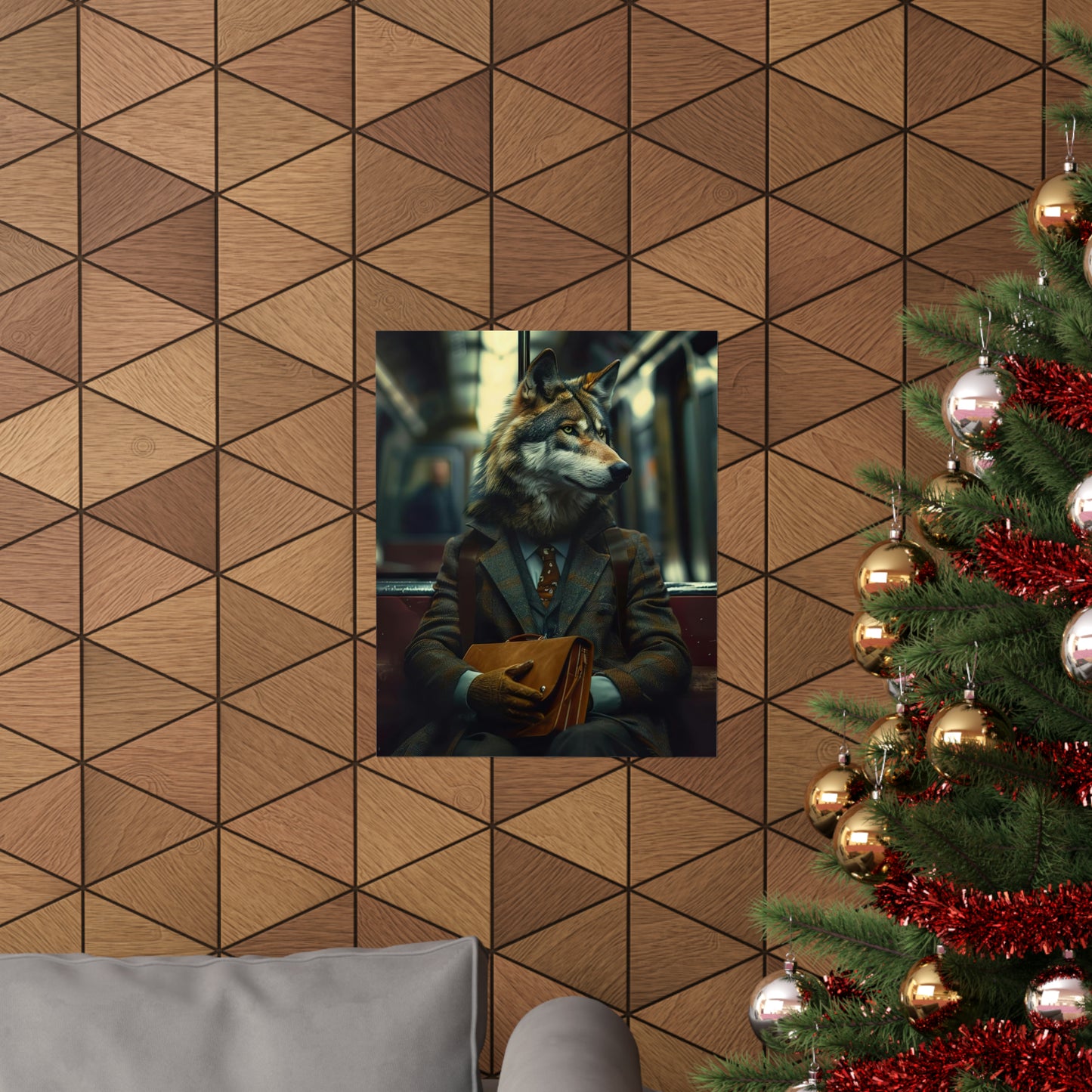 Wolf in NY Subway, Wolf Wall Art