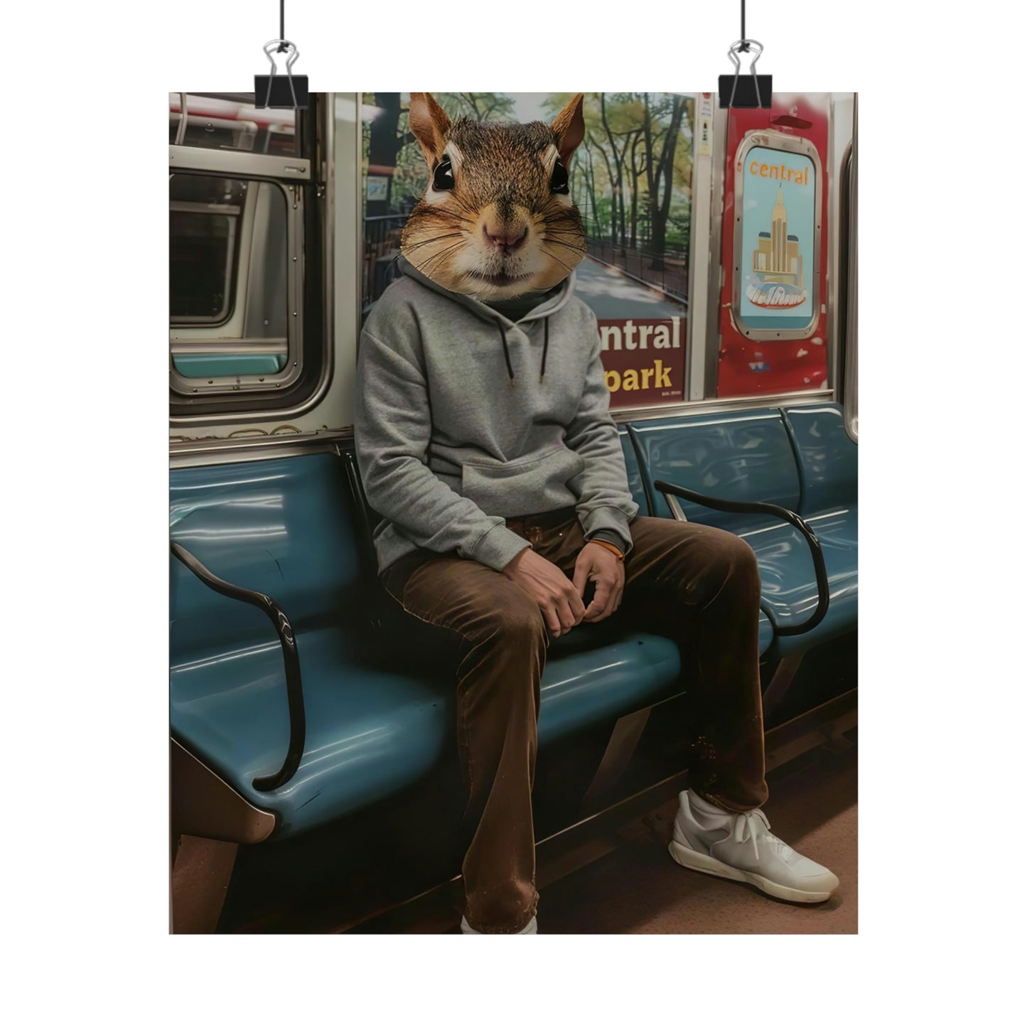 Chipmunk in NY Subway, Chipmunk Wall Art