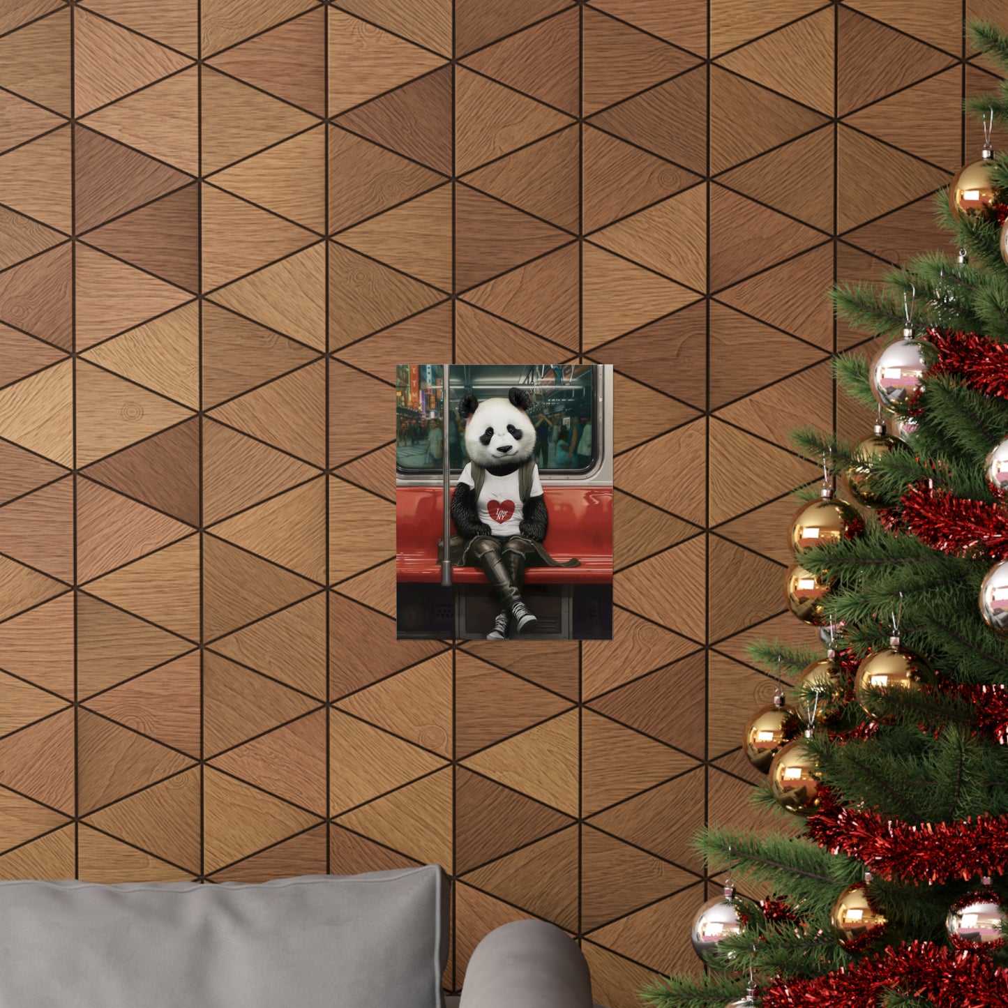 Panda in NY Subway, Panda Wall Art
