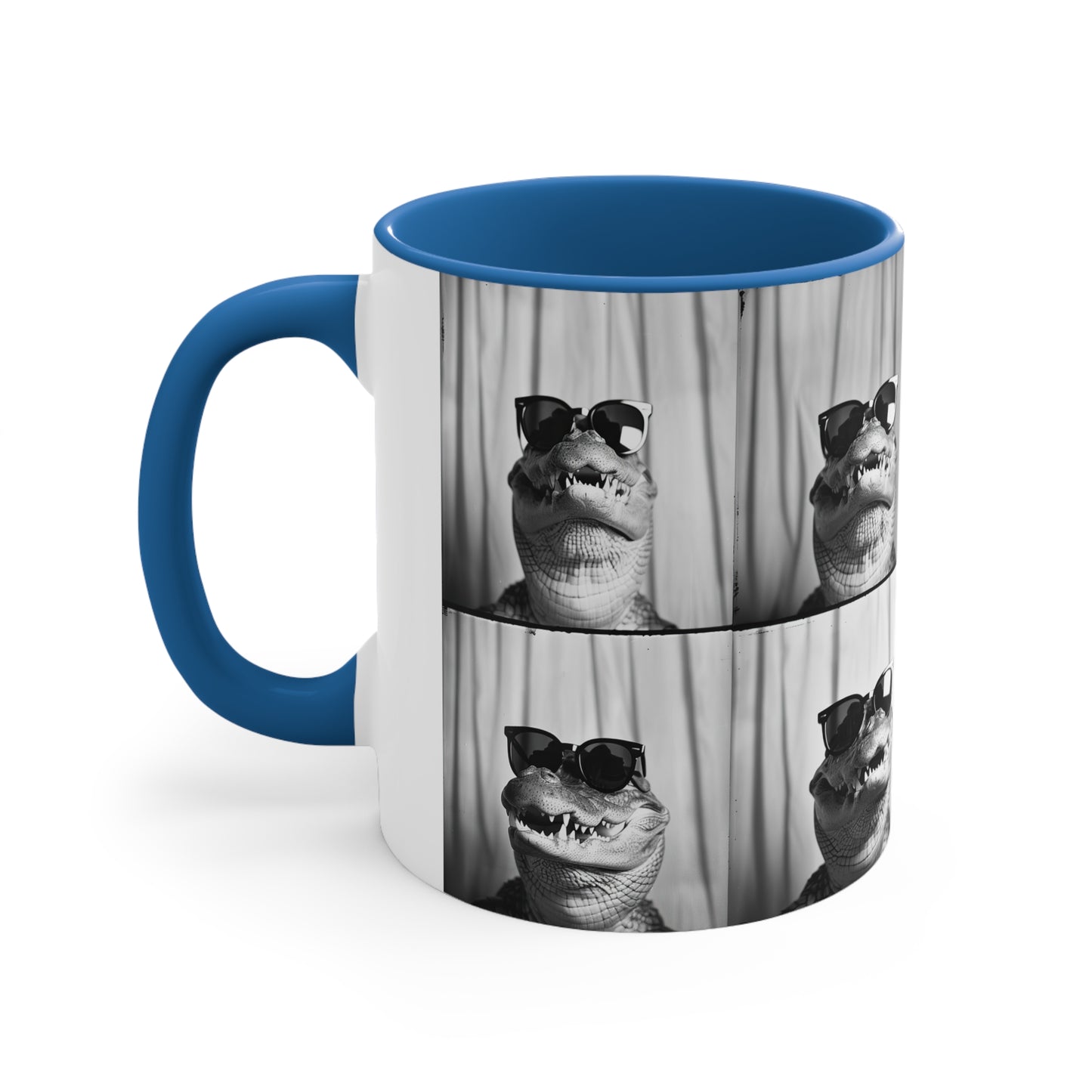 Crocodile Photo Booth Accent Coffee Mug, 11oz