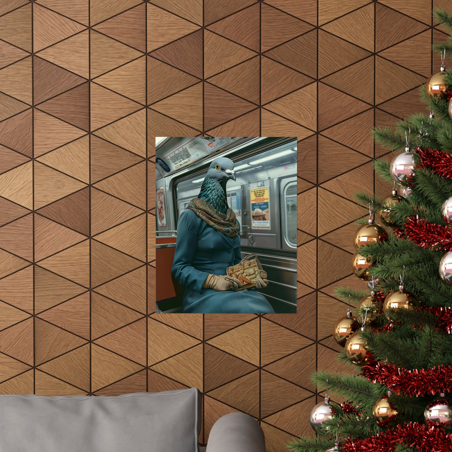 Pigeon in NY Subway, Pigeon Wall Art