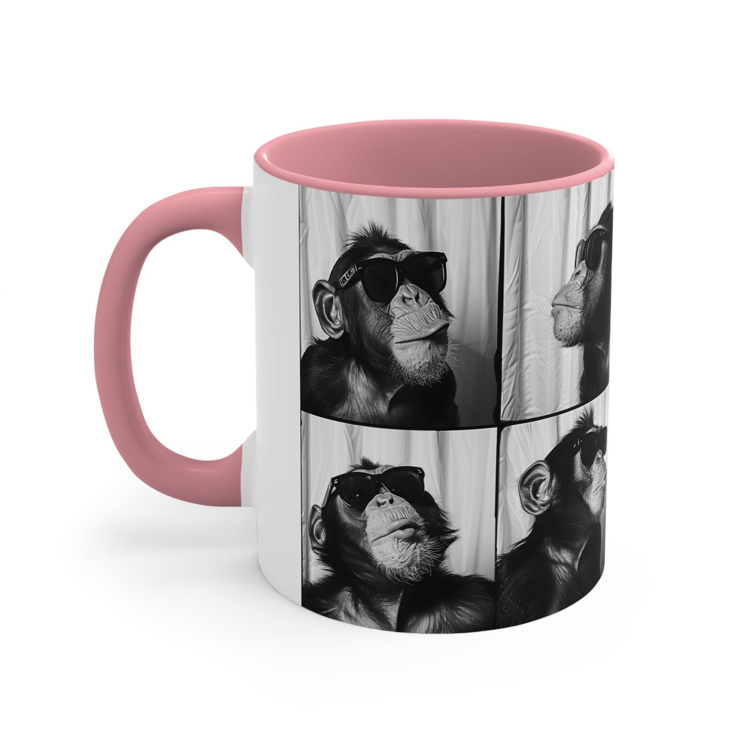 Monkey Photo Booth Accent Coffee Mug, 11oz
