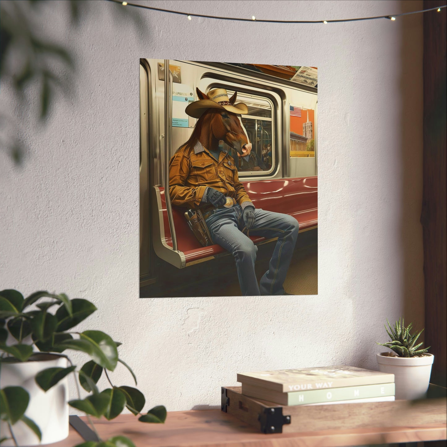 Horse in NY Subway, Horse Wall Art