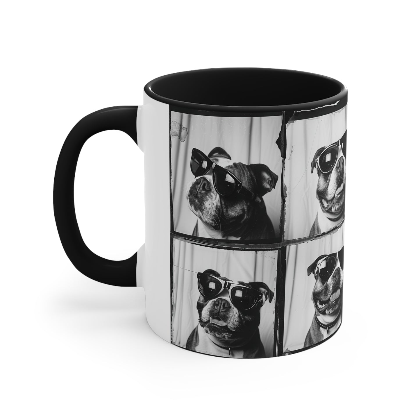 Bulldog Photo Booth Accent Coffee Mug, 11oz