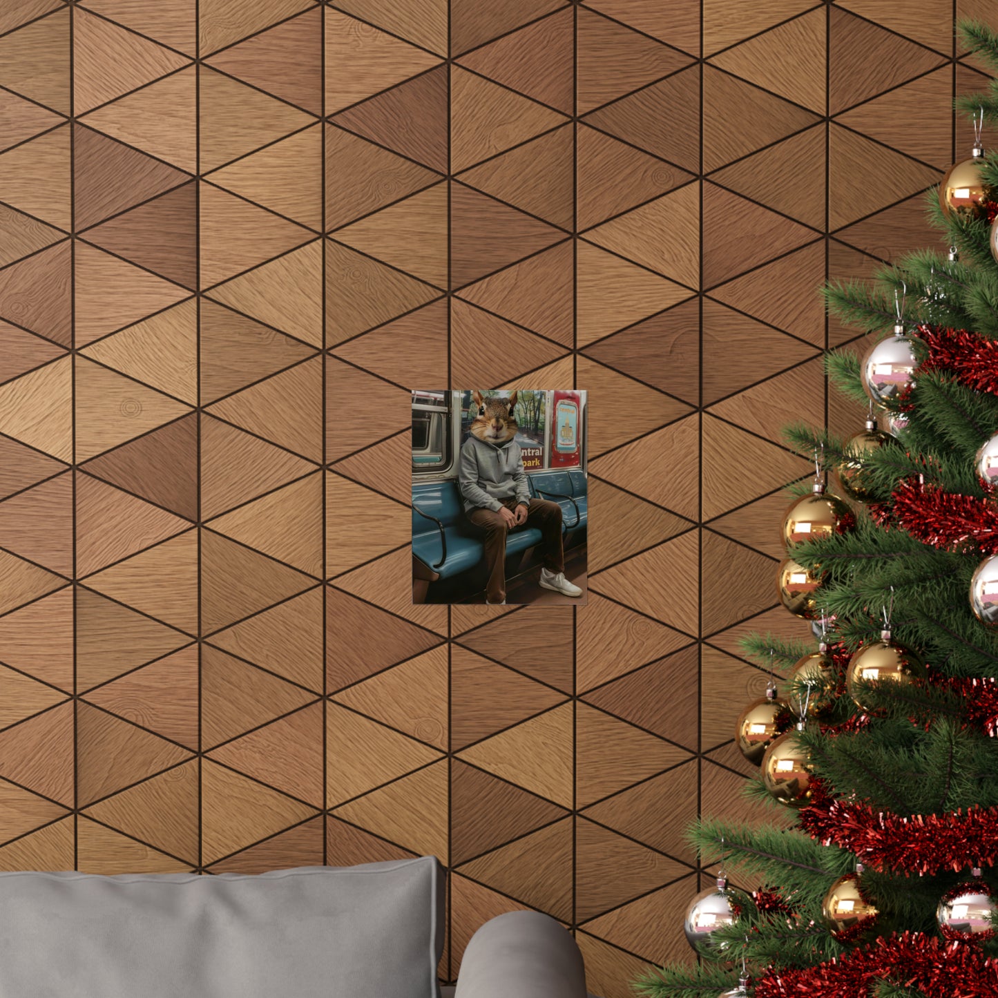 Chipmunk in NY Subway, Chipmunk Wall Art