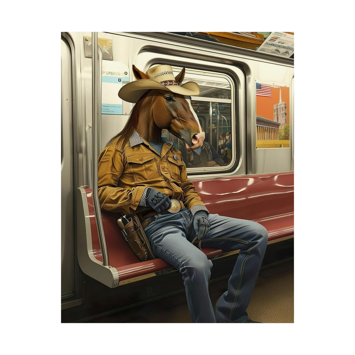 Horse in NY Subway, Horse Wall Art