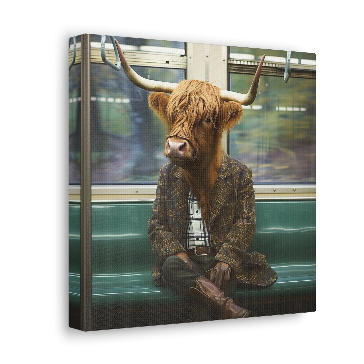 Highland Cattle Subway Canvas
