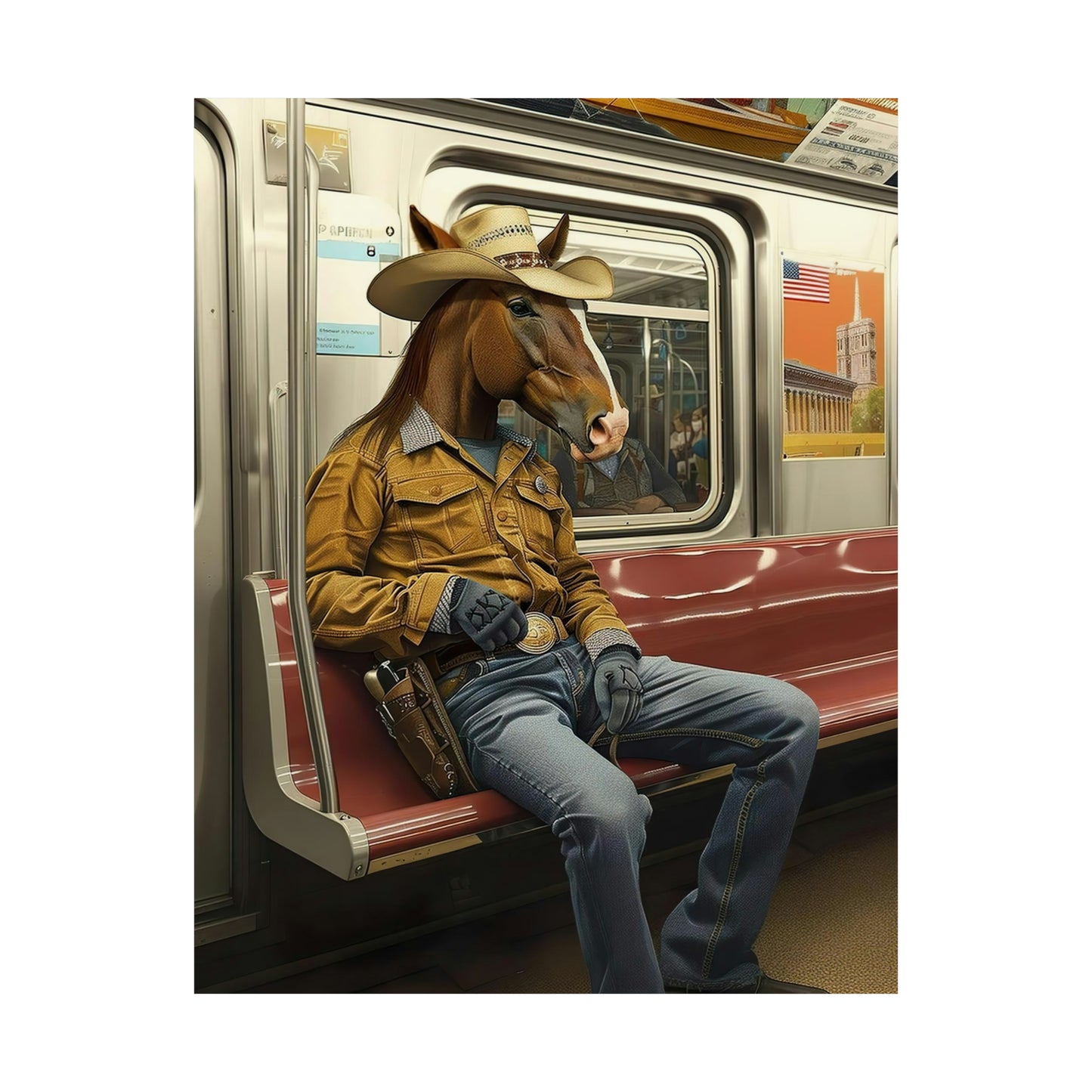 Horse in NY Subway, Horse Wall Art
