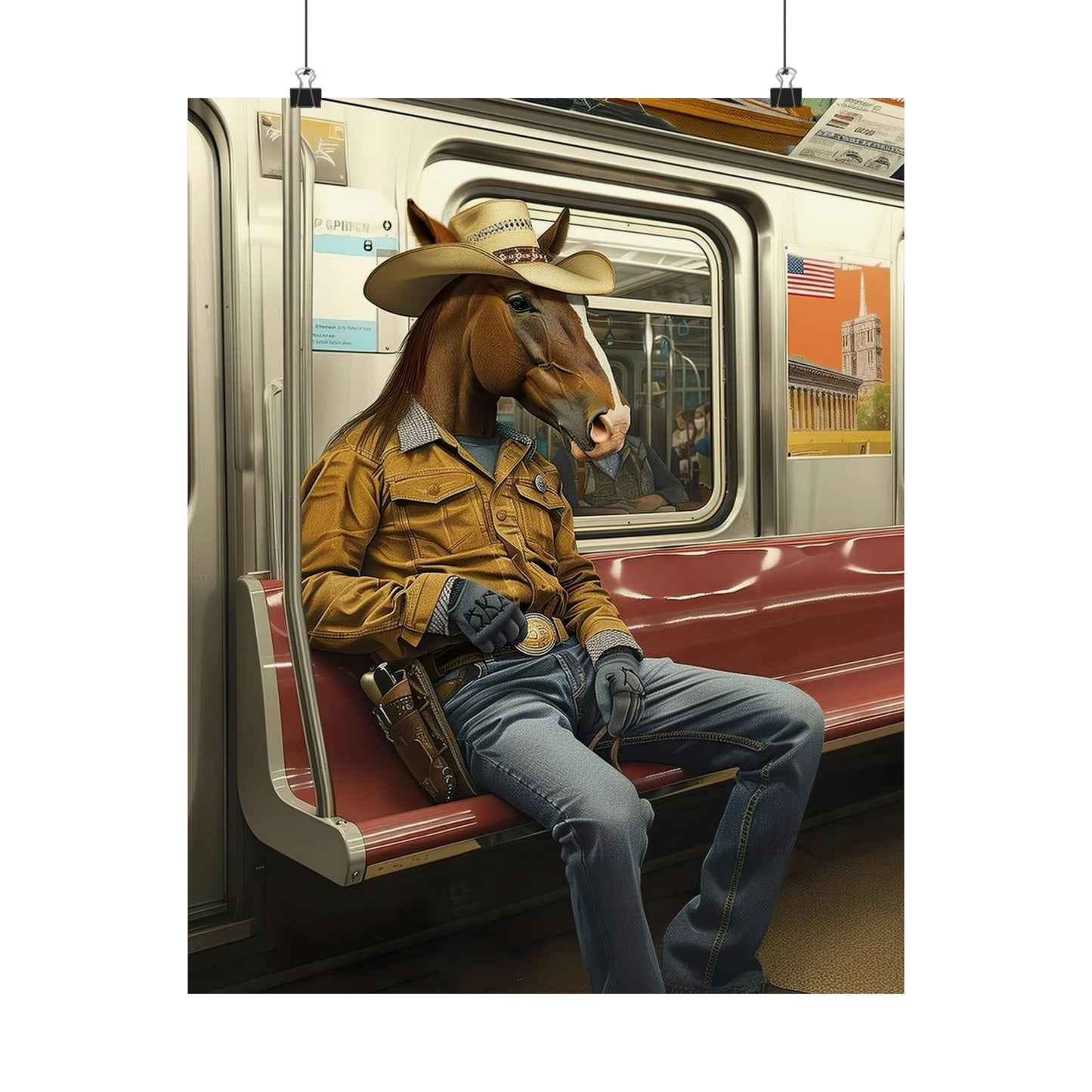 Horse in NY Subway, Horse Wall Art