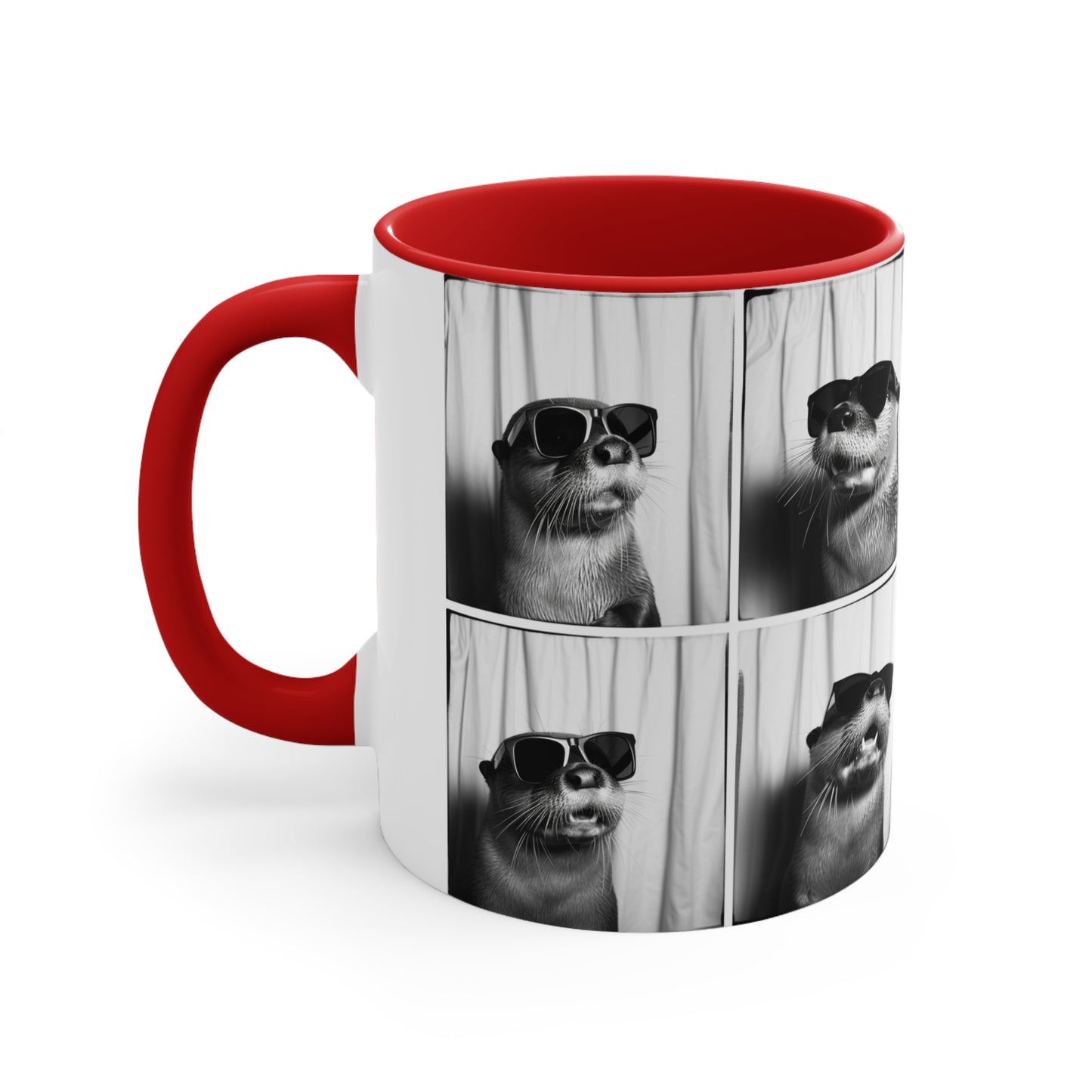 Otter Photo Booth Accent Coffee Mug, 11oz