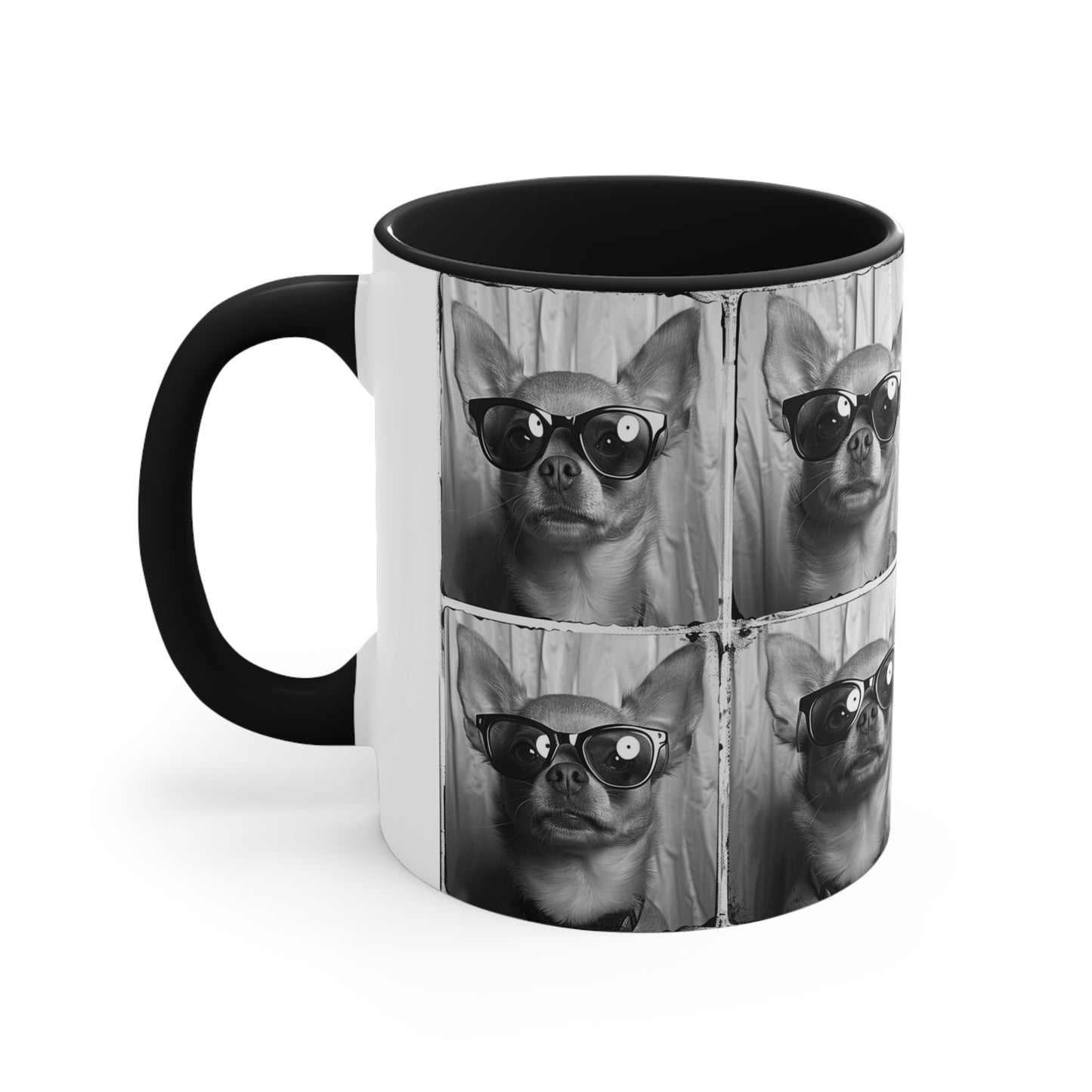 Chihuahua Photo Booth Accent Coffee Mug, 11oz