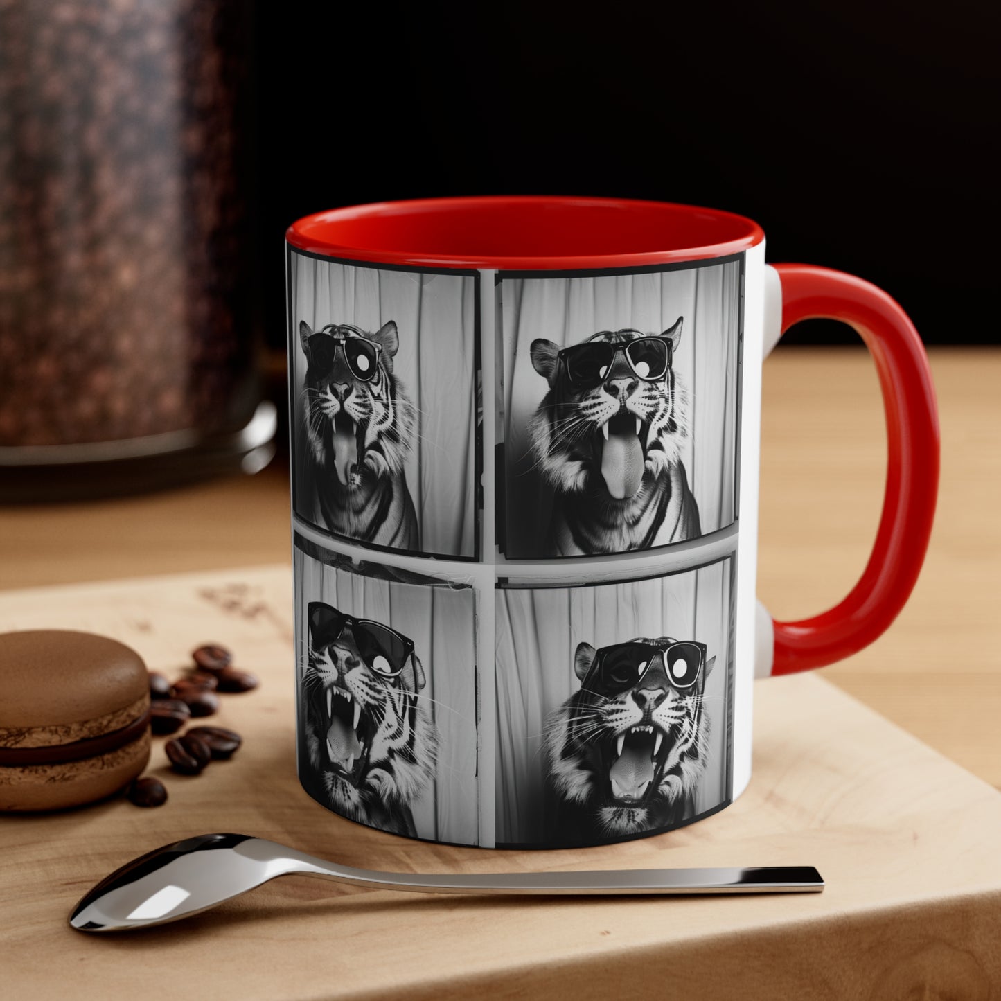 Tiger Photo Booth Accent Coffee Mug, 11oz