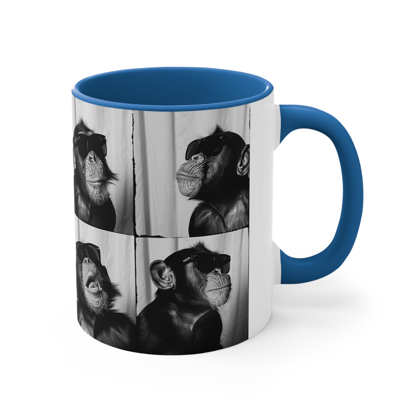 Monkey Photo Booth Accent Coffee Mug, 11oz