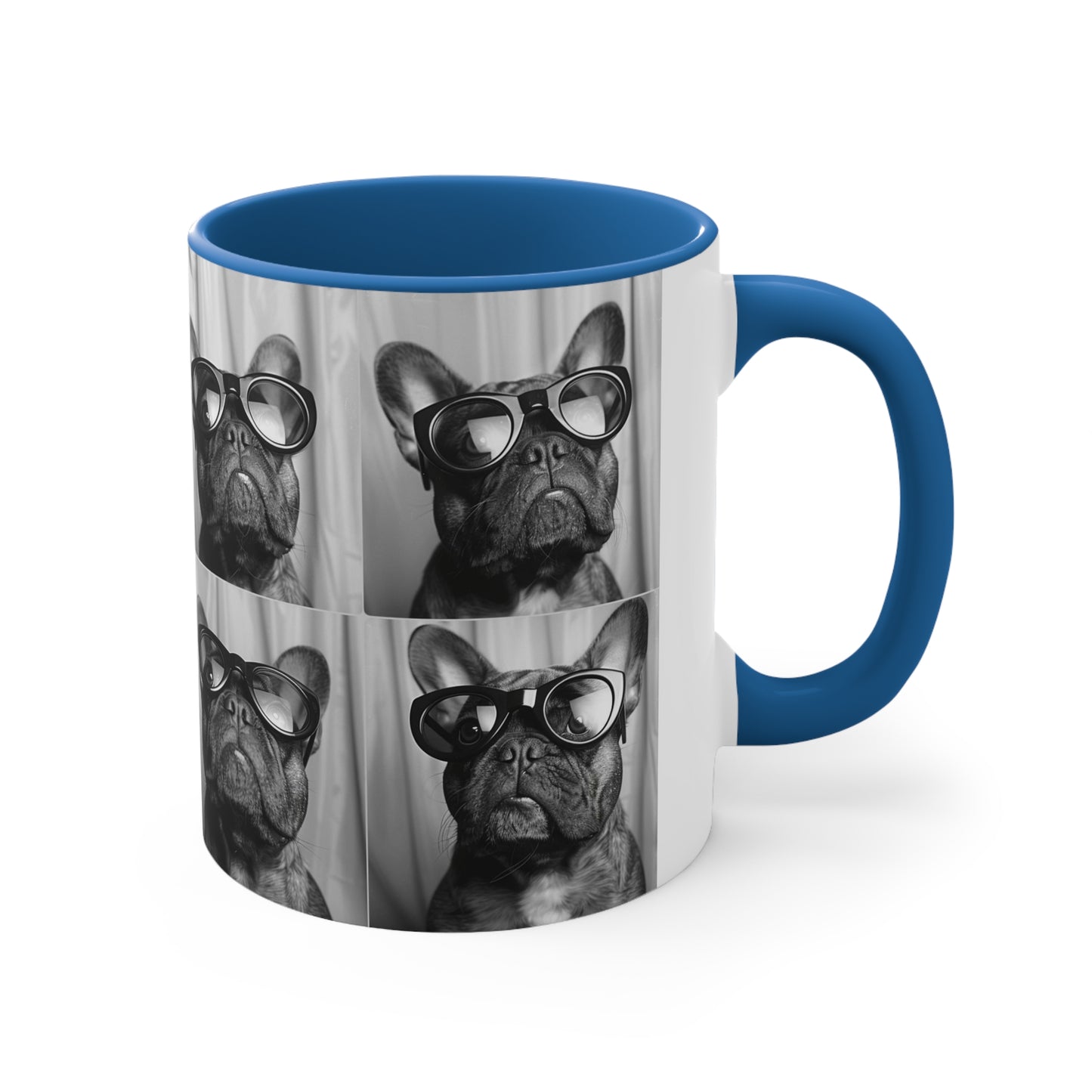 French Bulldog Photo Booth Accent Coffee Mug, 11oz