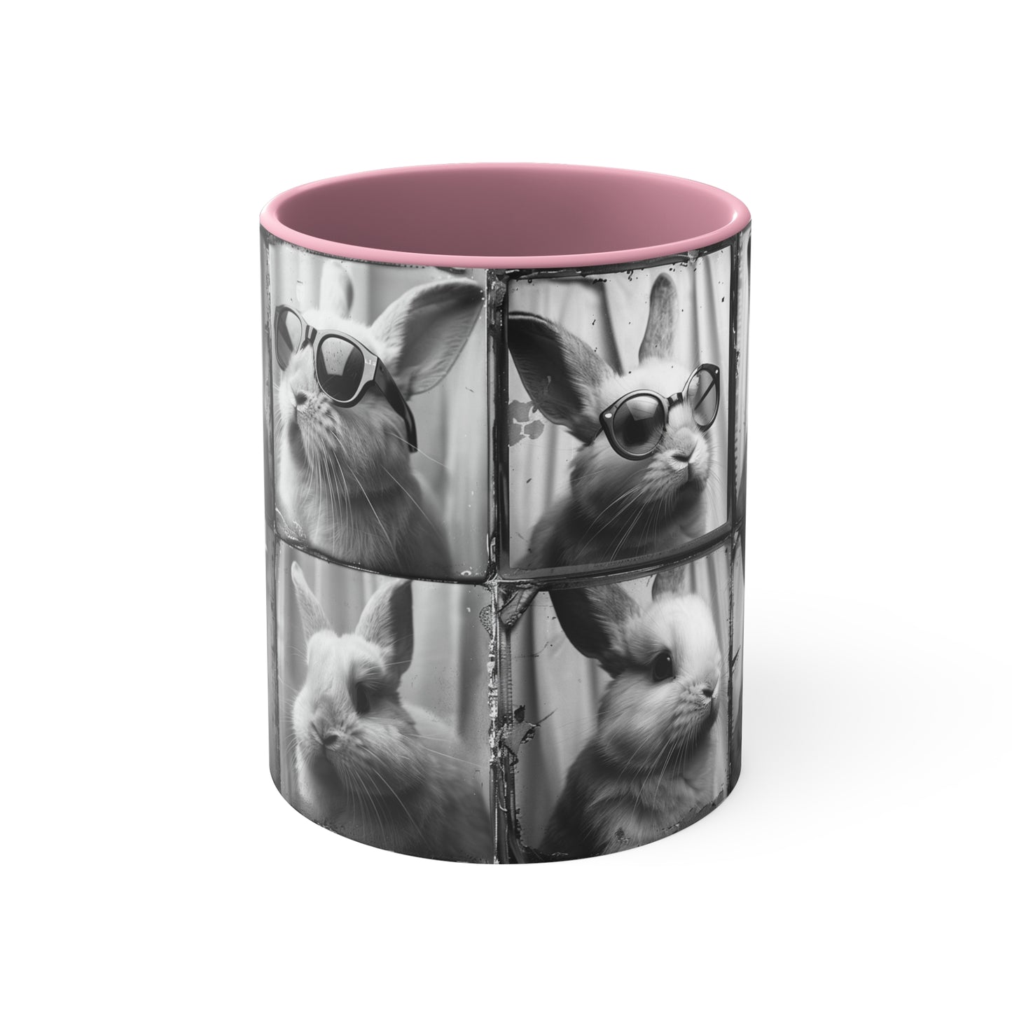 Rabbit Photo Booth Accent Coffee Mug, 11oz