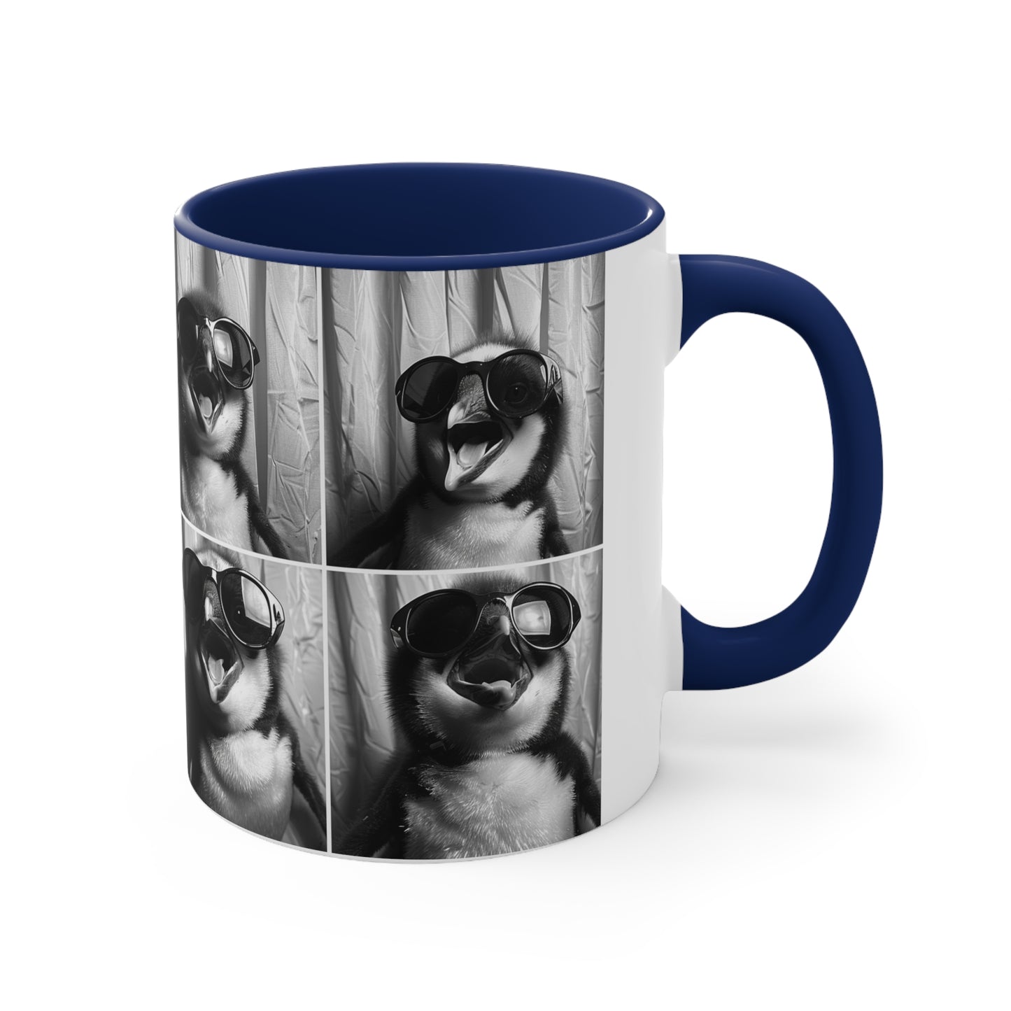 Penguen Photo Booth Accent Coffee Mug, 11oz