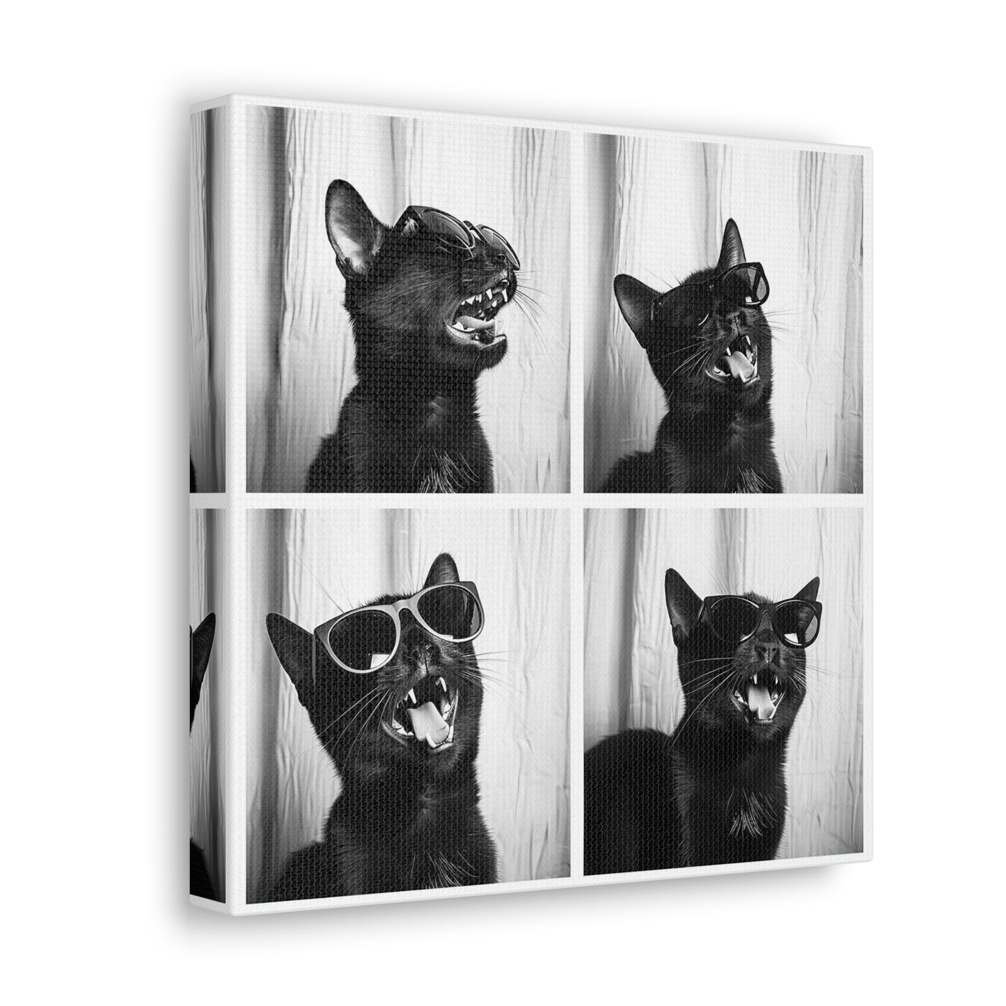 Black Cat Photo Booth Canvas