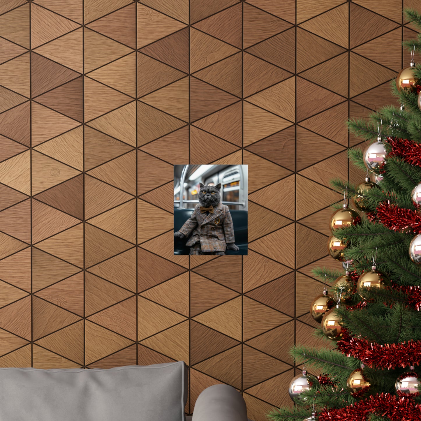 British Shorthair in NY Subway, British Shorthair Wall Art