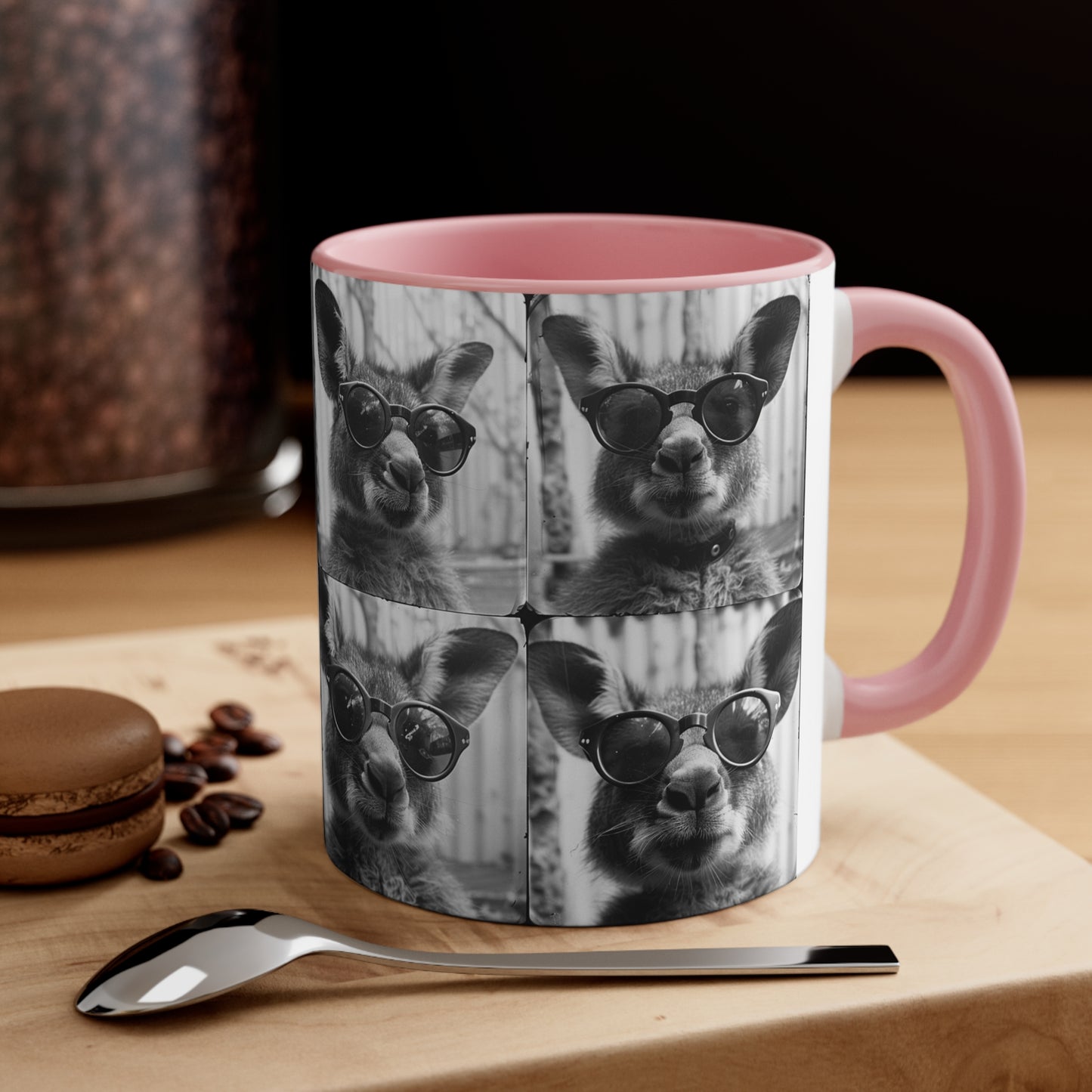 Kangroo Photo Booth Accent Coffee Mug, 11oz