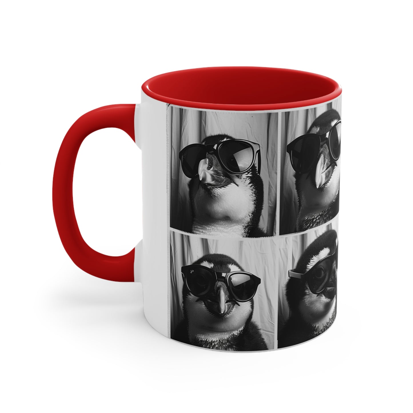 Penguen Photo Booth Accent Coffee Mug, 11oz