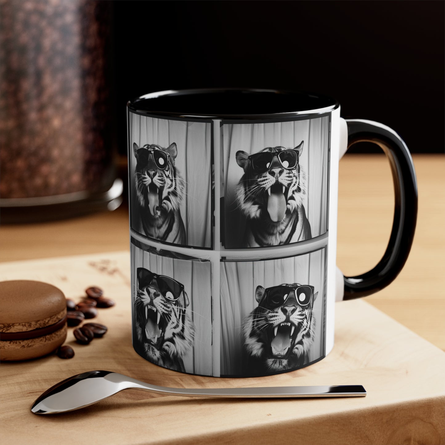 Tiger Photo Booth Accent Coffee Mug, 11oz