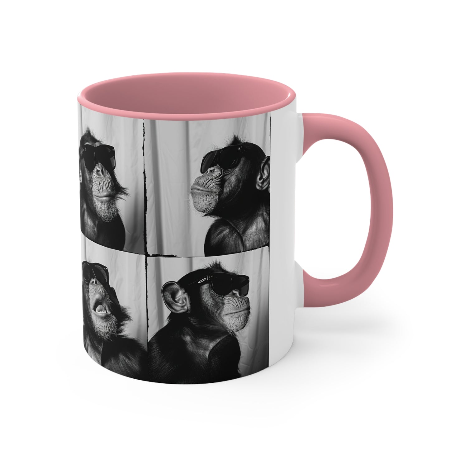 Monkey Photo Booth Accent Coffee Mug, 11oz